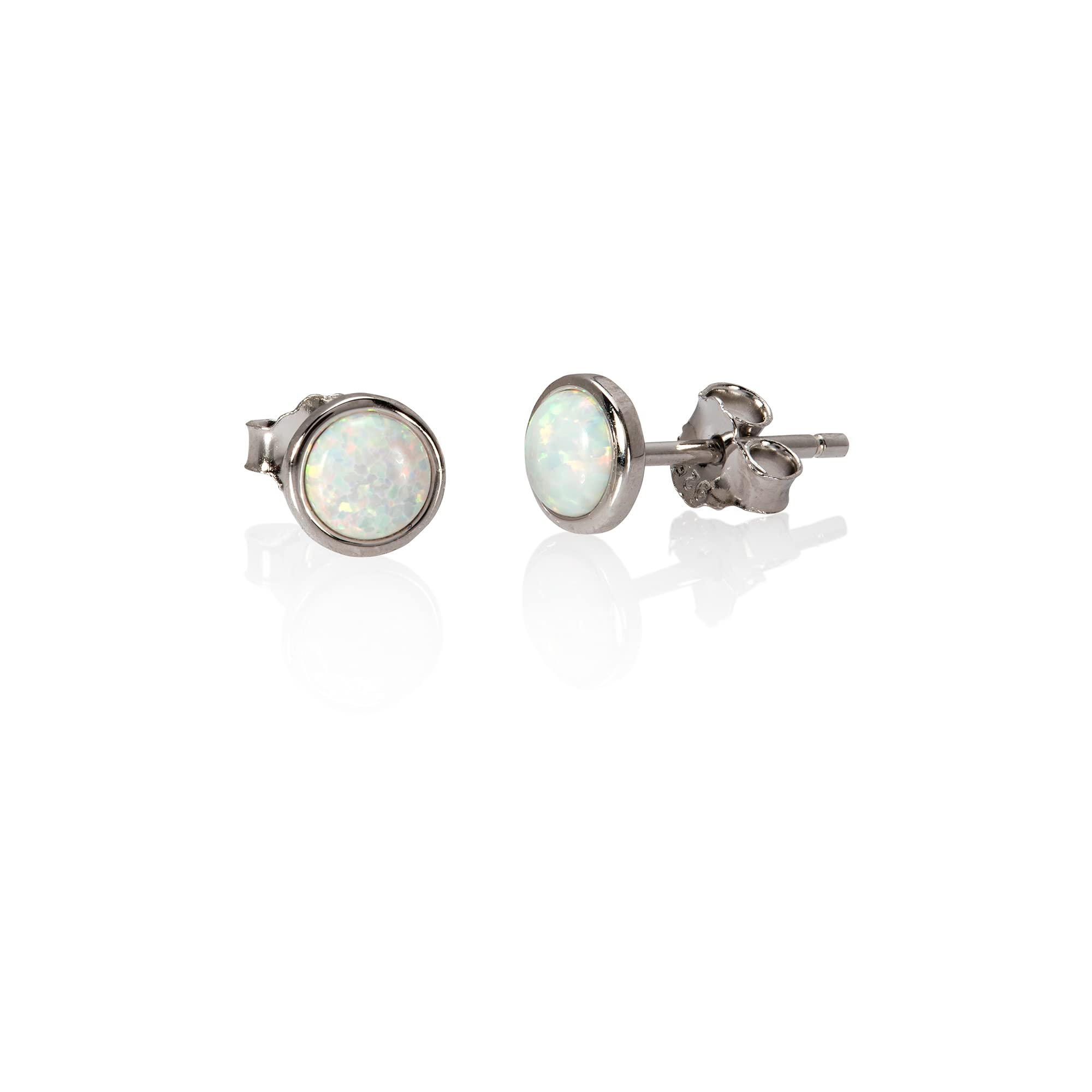 4mm Opal Stud Earrings for Women - Minimalist Fashion Jewelry - Perfect for Everyday Wear, Office & Special Occasions