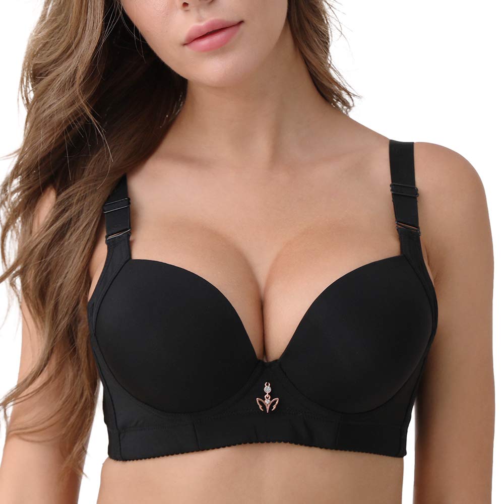 FallSweet Women's Padded Push Up T-Shirt Bra with Underwire - Comfortable Support 34A to 44C - Perfect for Everyday Wear, Work & Date Nights