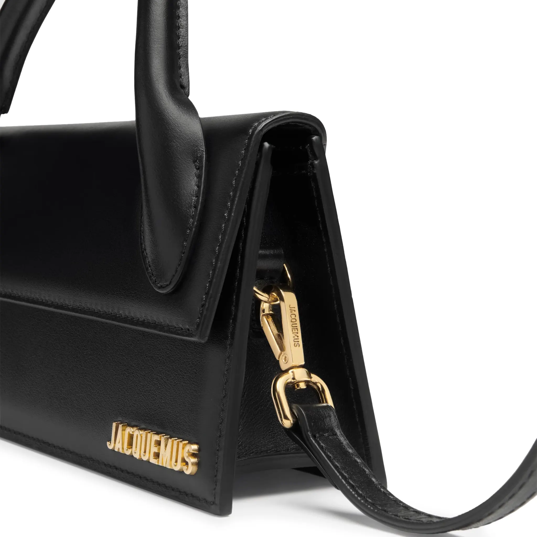Jacquemus Le Chiquito Long Leather Black Handbag for Women - Elegant Designer Shoulder Bag - Perfect for Evening Parties, Date Nights & Special Occasions