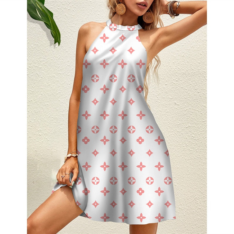 Boho Beach Sundress for Women - Flowy Summer Maxi Dress with Pockets, Perfect for Beach Vacation, Pool Party & Casual Outings