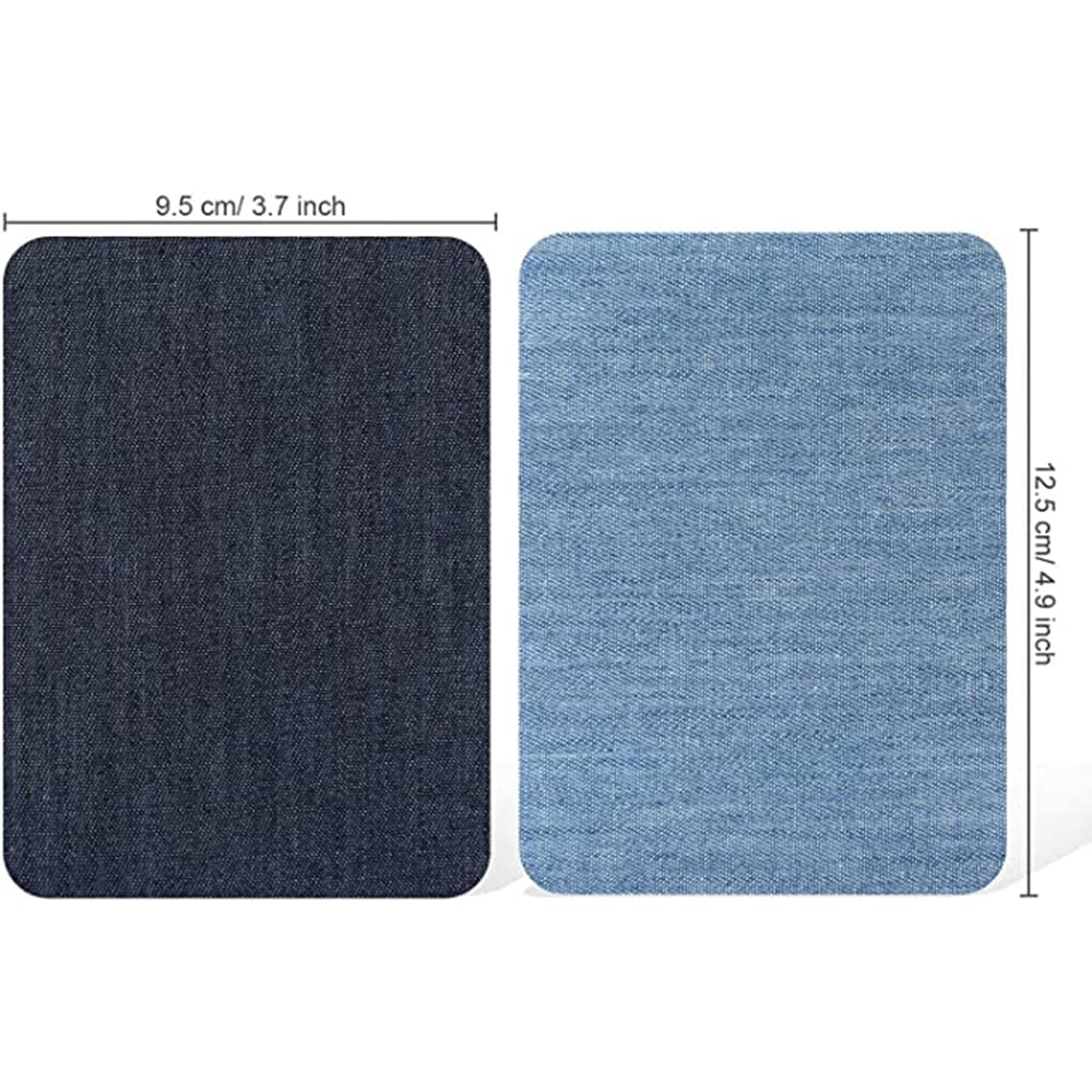 Iron On Patches for Clothing Repair - 20 Pack Light Blue Cotton Embroidered Patches - DIY Sewing & Fabric Repair Kit for Jeans, Jackets, Bags - Perfect for Customizing & Decorating Clothes, Accessories