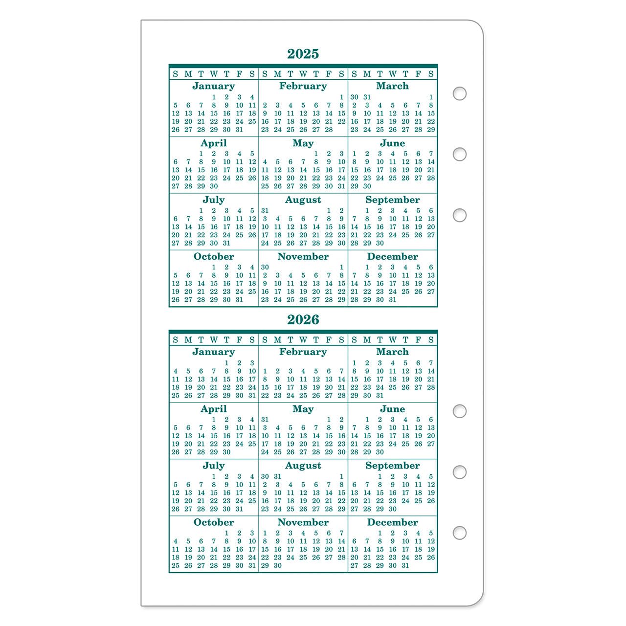 FranklinCovey 2-Page Per Day Planner 2025-2026 - Pocket Size Ring-Bound Organizer for Daily Scheduling, Time Management & Productivity - Perfect for Students, Professionals & Busy Moms (April 2025 - March 2026)