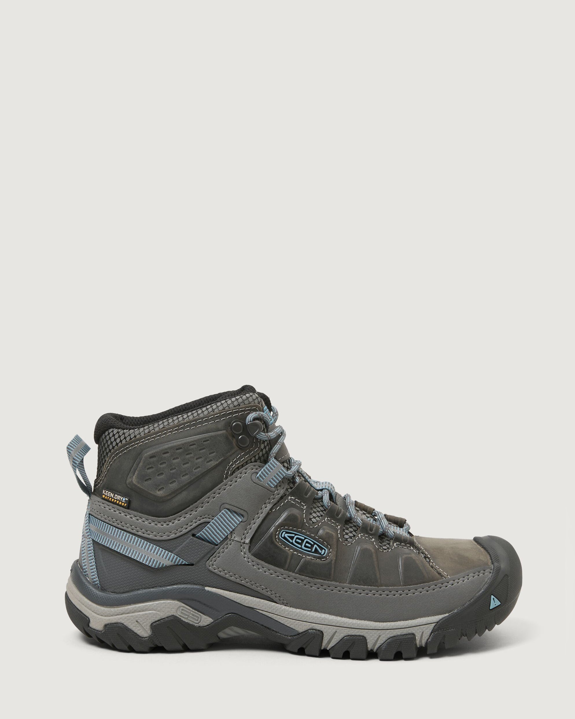 Keen Targhee III Mid WP Women's Hiking Boots - Waterproof, Comfortable & Durable - Magnet/Atlantic Blue - Perfect for Outdoor Adventures, Trail Hiking & Camping