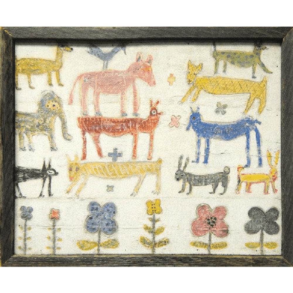 Stacked Animals Art Print - Modern Wall Decor for Nursery, Kids Room & Playroom - Perfect for Baby Shower Gifts & Children's Bedroom