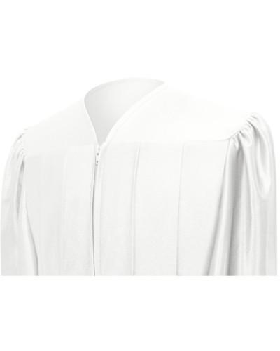Shiny White High School Graduation Cap and Gown Set - Perfect for Commencement Ceremonies, Photos & Graduation Parties