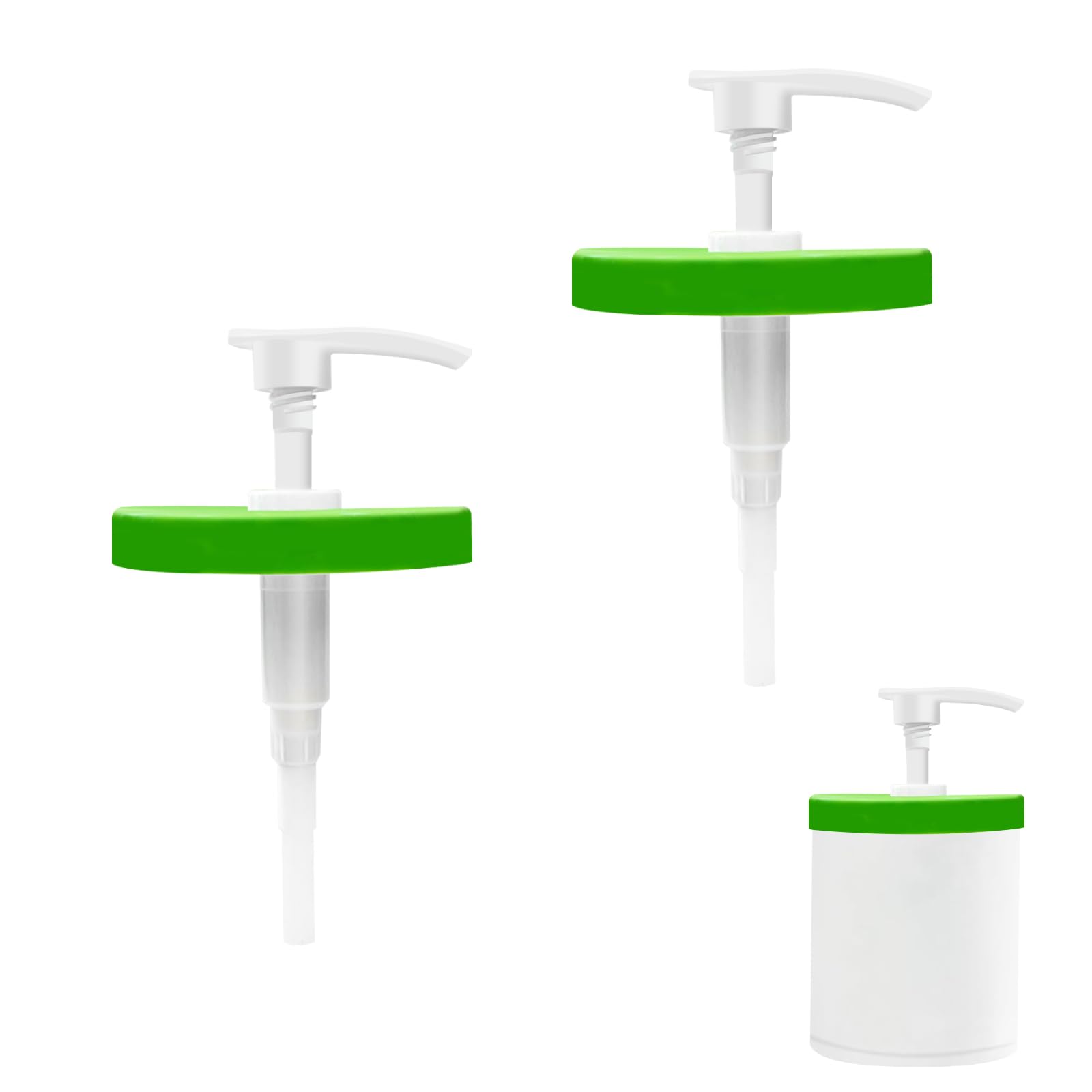 2 Pack Replacement Pump Lids for Cetaphil Body Moisturizer 550g/20oz & 566g - Wide Mouth Green Pump Dispenser Top - Perfect for Travel, Gym & Home Use