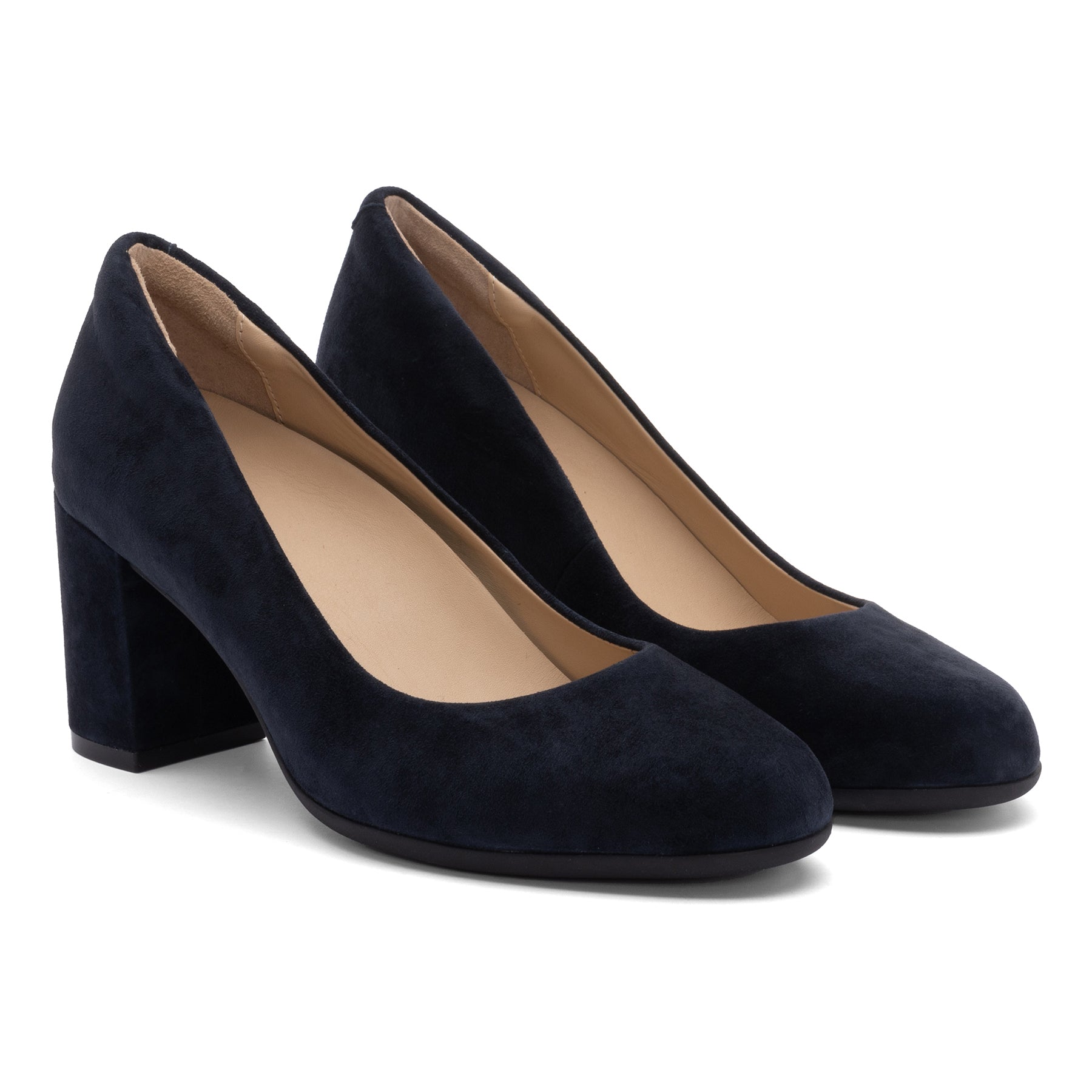 ABEO Tempo Pump Navy Suede Women's Comfortable Walking Shoes - Perfect for Work, Travel & Everyday Wear