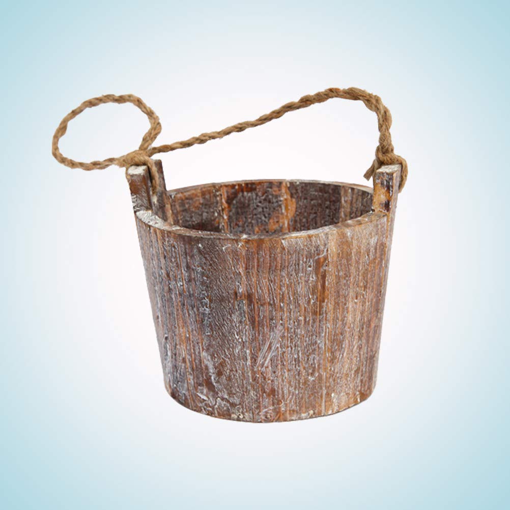 Hemoton Hanging Wooden Flower Pot Holder - Decorative Plant Potted Stand for Succulents, Herbs & Indoor Plants | Perfect for Home, Office & Garden Decor