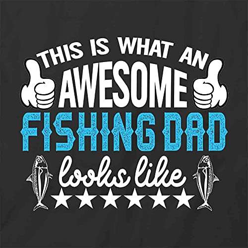 Awesome Fishing Dad T-Shirt - Funny Graphic Printed Tee for Men | Comfortable Cotton Black T-Shirt | Perfect Gift for Father's Day, Birthday & Fishing Enthusiasts