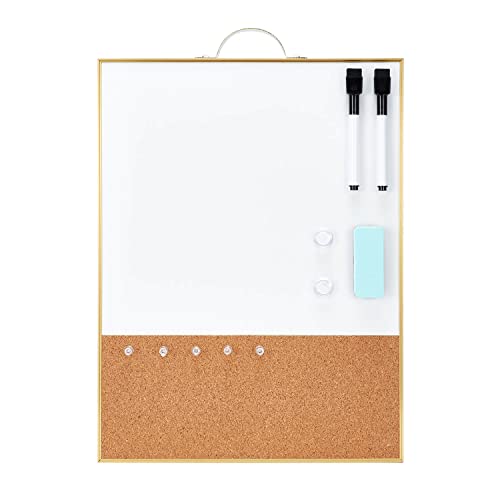 Gold-corkboard Whiteboard Combo