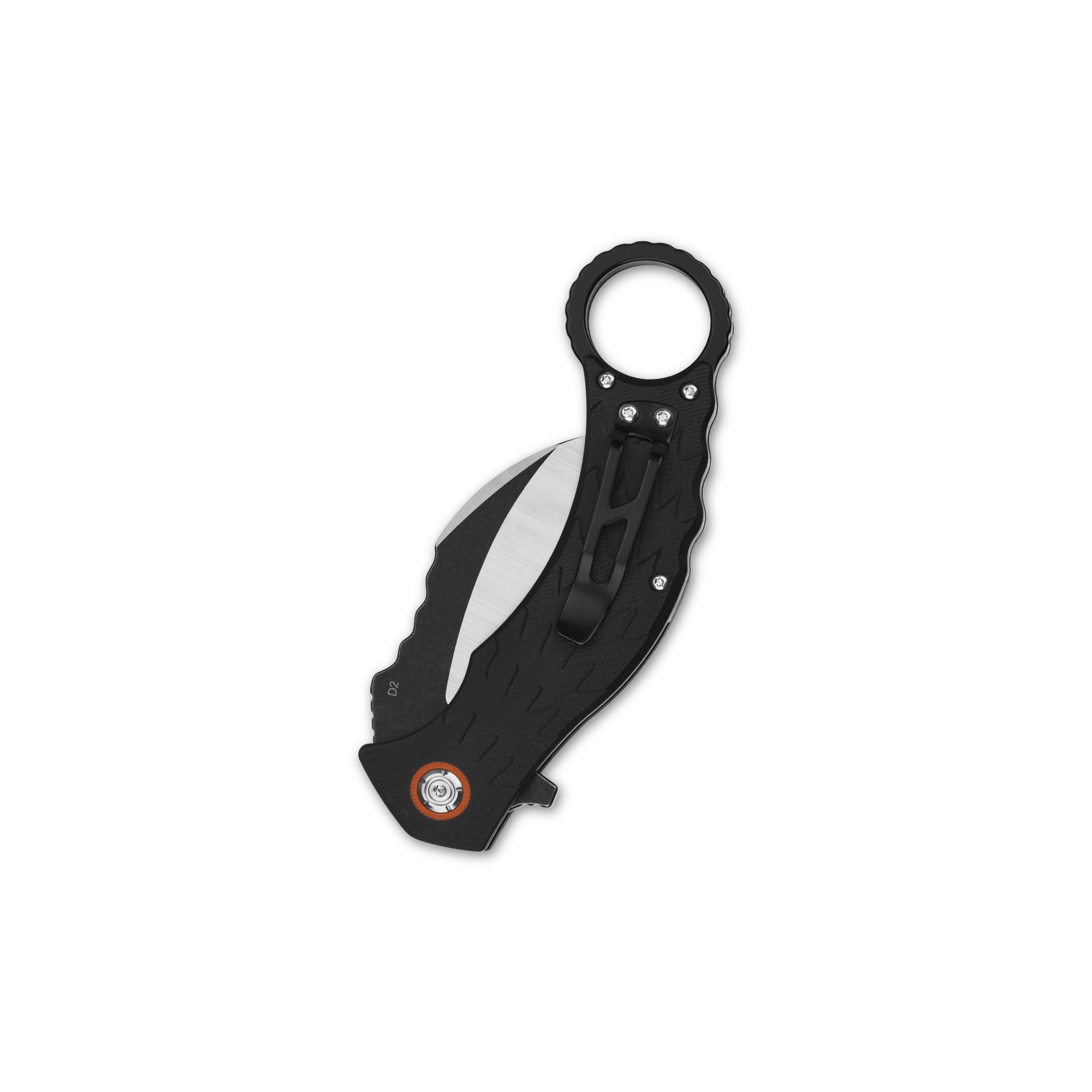 QSP Eagle Liner Lock Pocket Knife - D2 Steel Blade, G10 Handle - EDC Folding Knife for Camping, Hiking & Outdoor Adventures