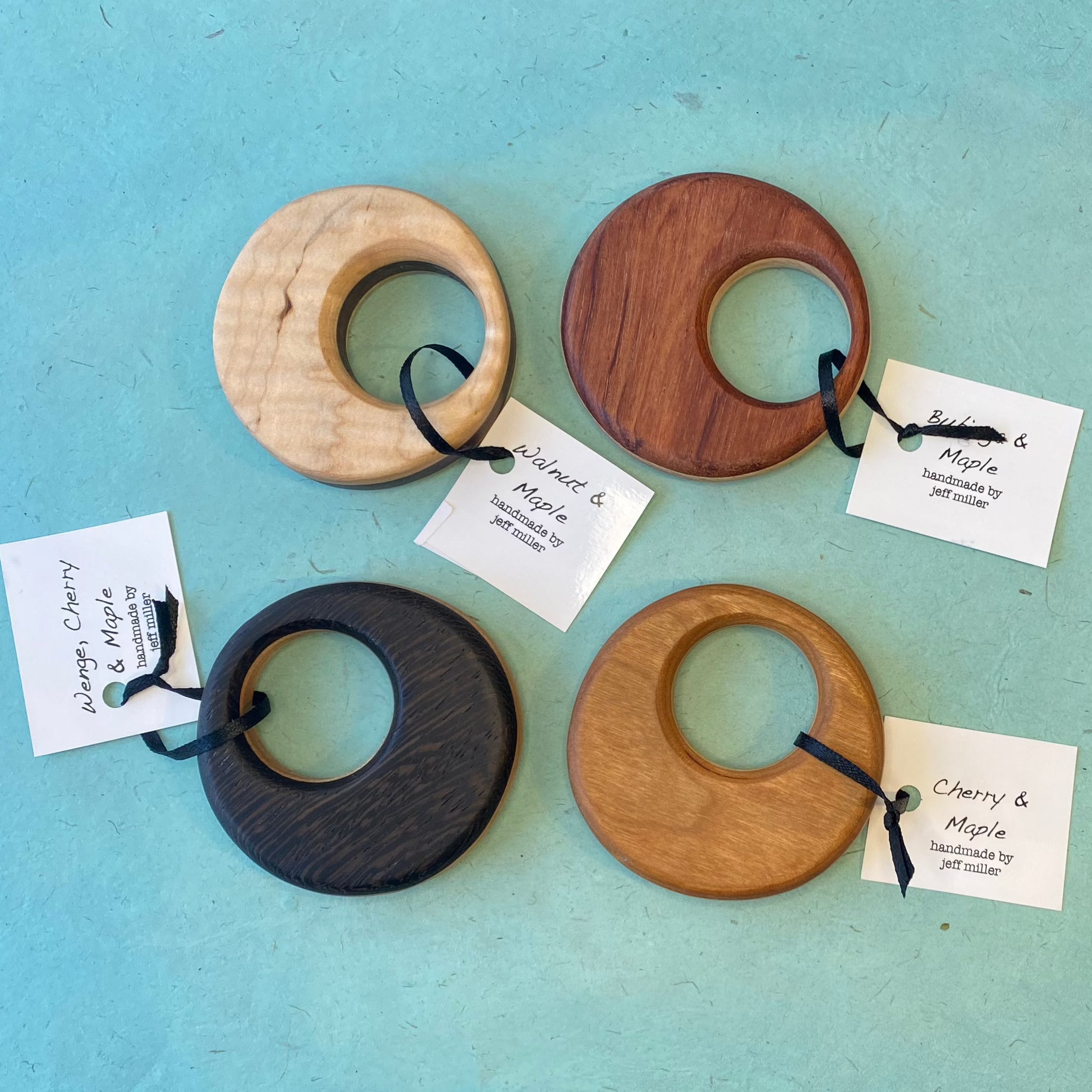 Organic Handmade Wooden Baby Teether - Moon and Ring Design | Safe & Natural Teething Toy for Infants | Perfect for Soothing Sore Gums at Home or On-the-Go