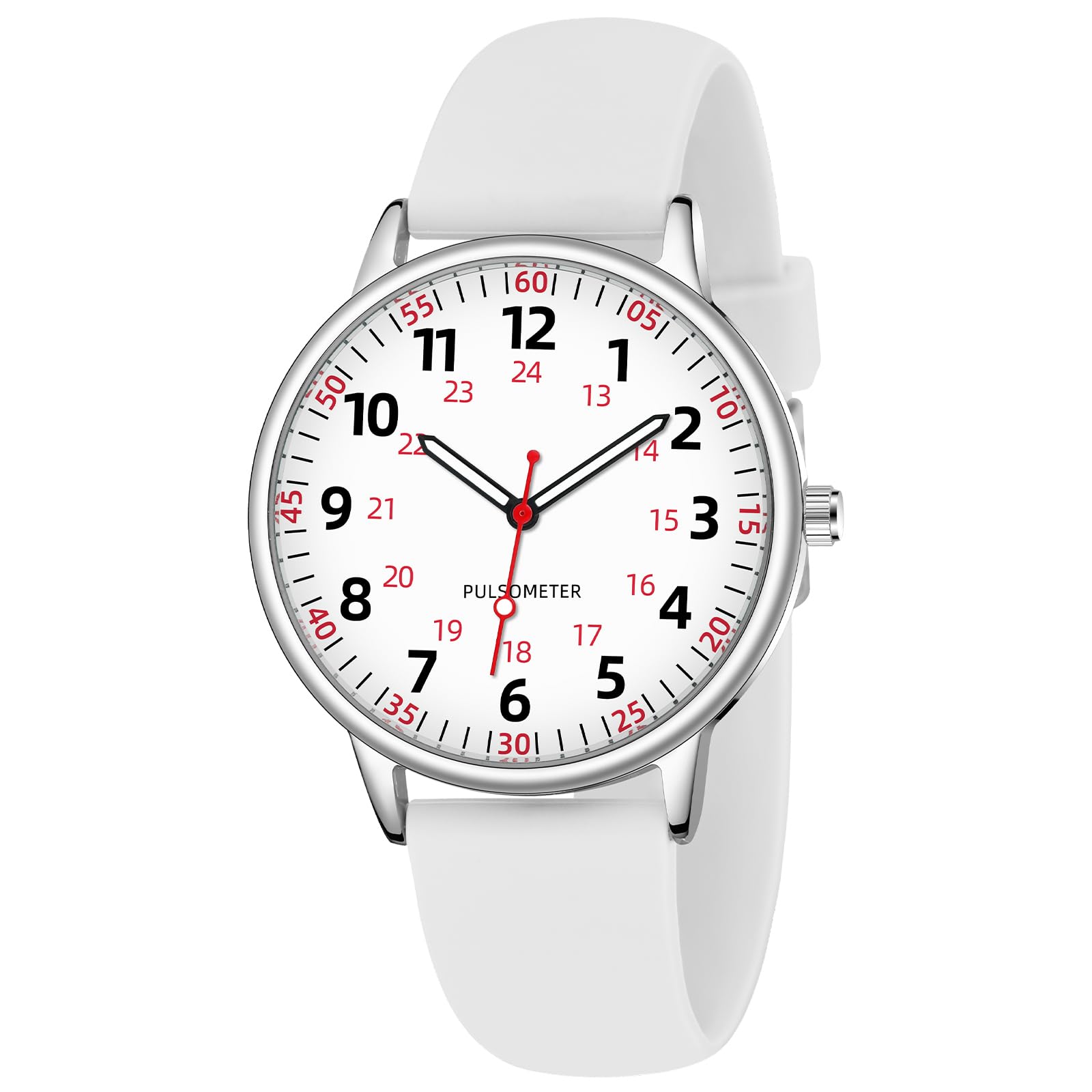 Waterproof Analog Nurse Watch for Women with Second Hand - Durable Silicone Nursing Watch for Healthcare Professionals & Medical Students (Ideal for Hospital Shifts, Clinical Rotations & Daily Use)