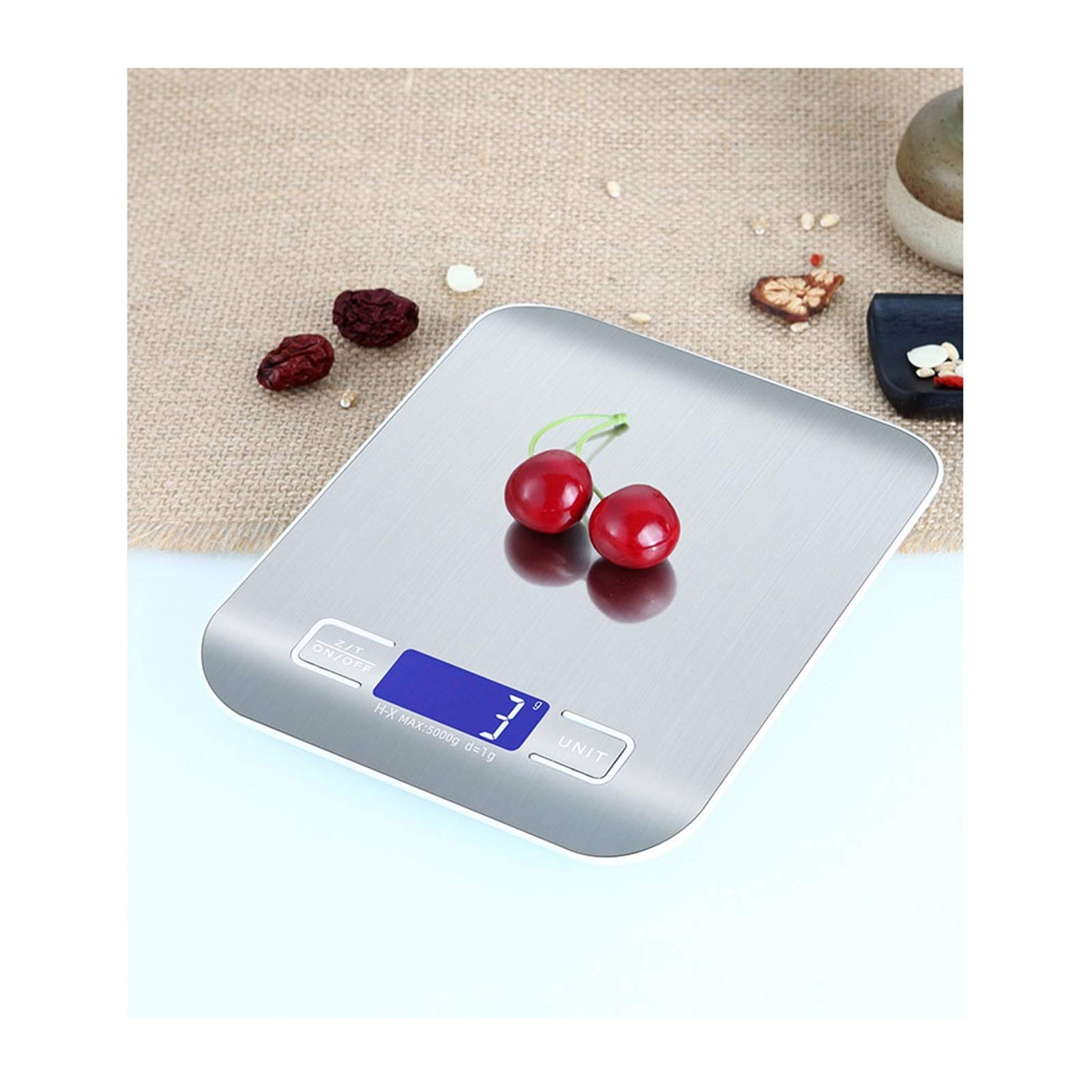 Premium Digital Kitchen Scale for Cooking & Baking - Accurate 1g/0.1oz Measurements in Grams/Ounces - Stainless Steel & Tempered Glass Food Scale - Perfect for Meal Prep, Portion Control & Home Baking