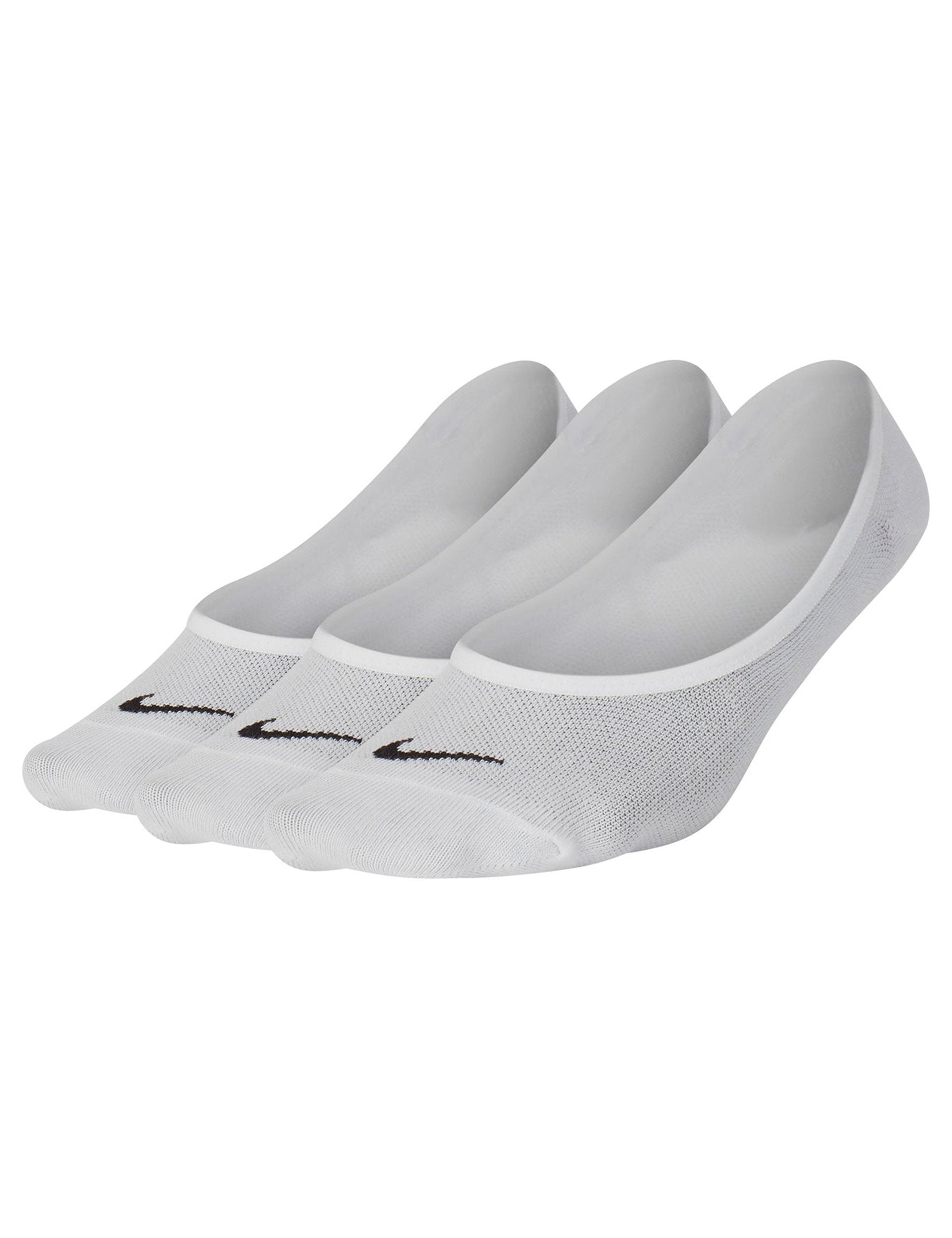 Breathable Everyday Lightweight Footie Socks 3-Pack - Soft Comfortable No-Show Socks for Women & Men - Perfect for Running, Yoga, and Casual Wear (White)