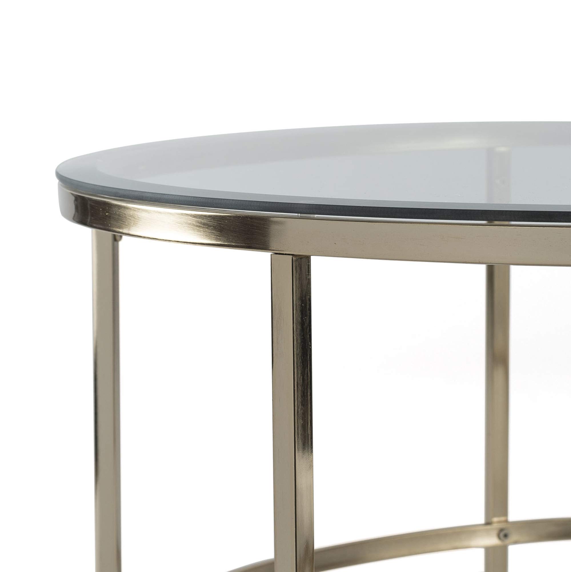 Modern Addison Coffee Table in Gold Finish - Stylish Living Room Centerpiece for Home Decor & Entertainment Areas