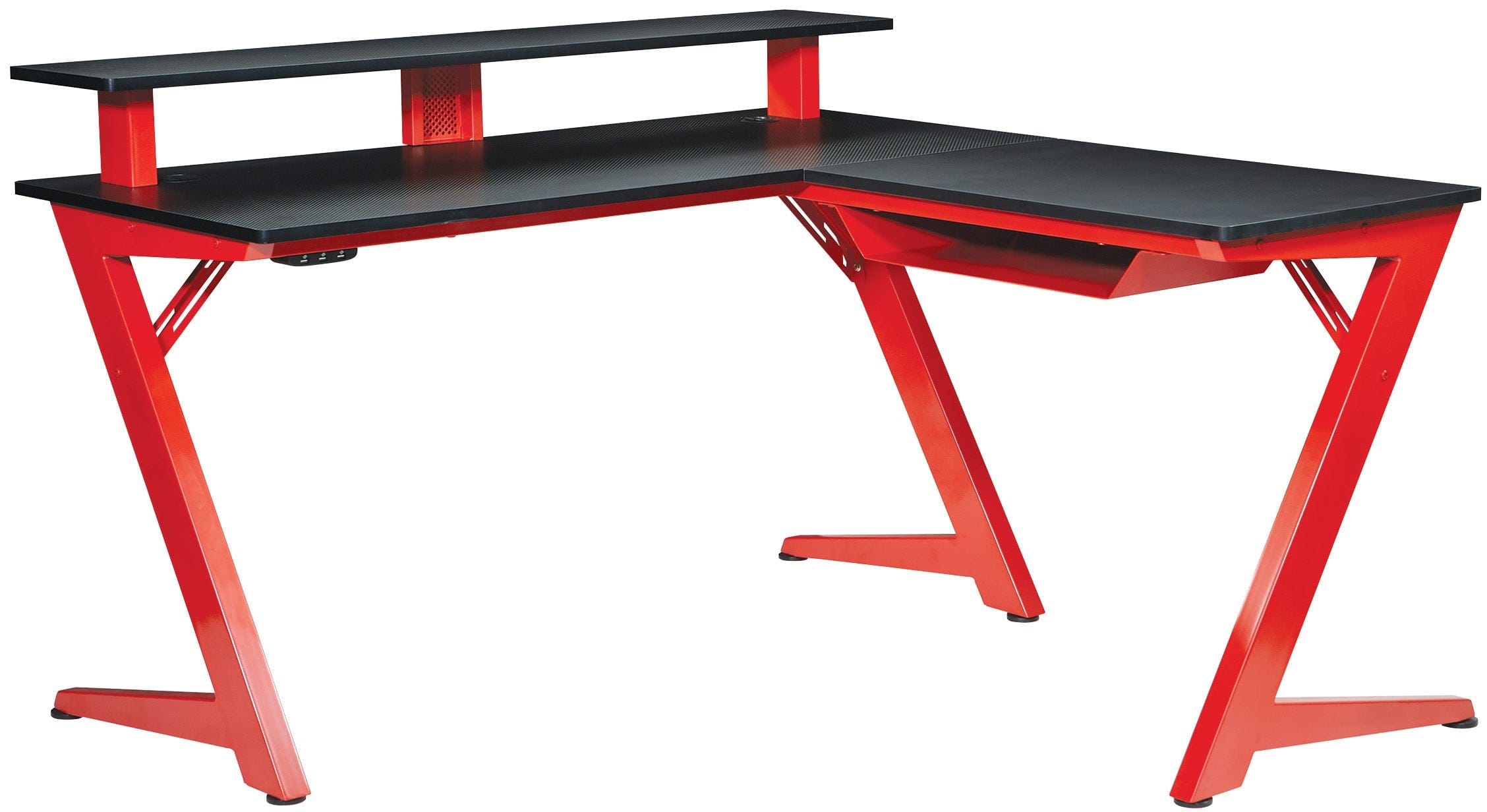 Office Star Avatar Battlestation Gaming Desk [AVA25] - Ergonomic Computer Desk for PC & Console Gamers - Perfect for Home Office, Gaming Setup & Streaming Stations