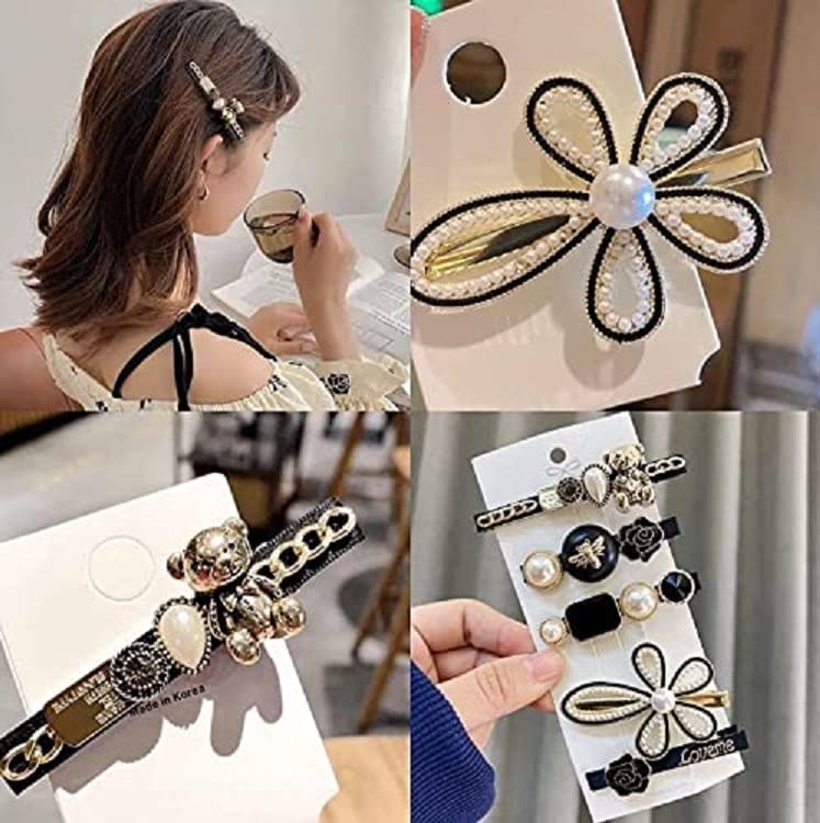 11PCS Korean Hair Clips Set - Trendy Black Barrettes & Cute Hair Pins for Women & Girls | Perfect for School, Work & Party Hairstyles