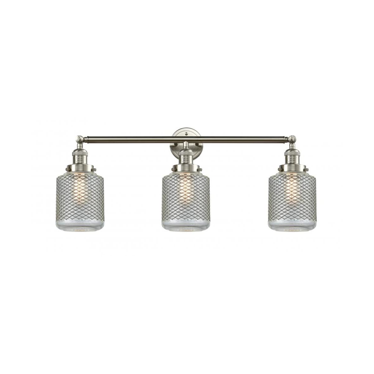 Stanton 3-Light LED Bathroom Vanity Light Fixture in Brushed Satin Nickel - Perfect for Modern Bathroom Lighting and Makeup Mirror Illumination