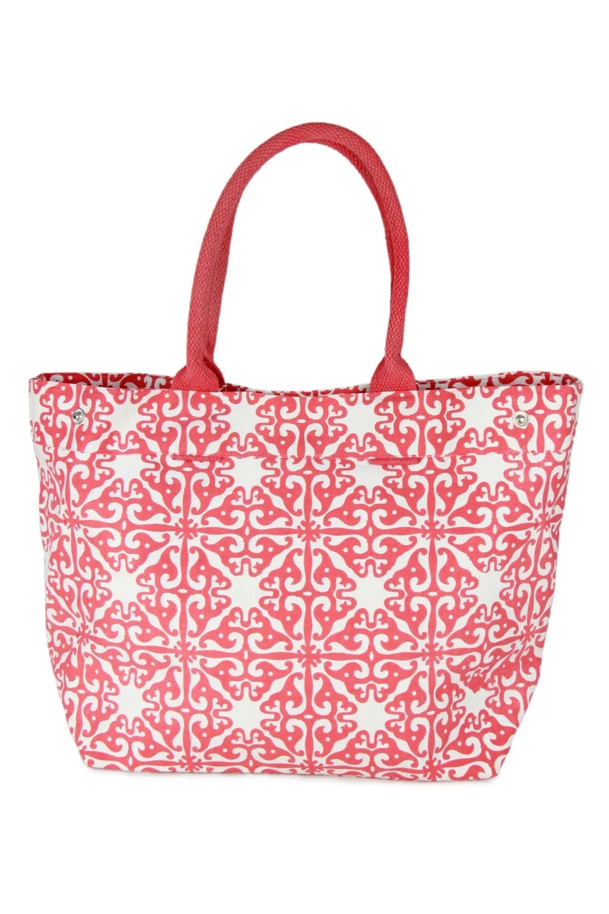 Stylish and Durable Tile Print Tote Bag for Women - Eco-Friendly Reusable Shopping Bag - Perfect for Groceries, Beach, Work, and Travel