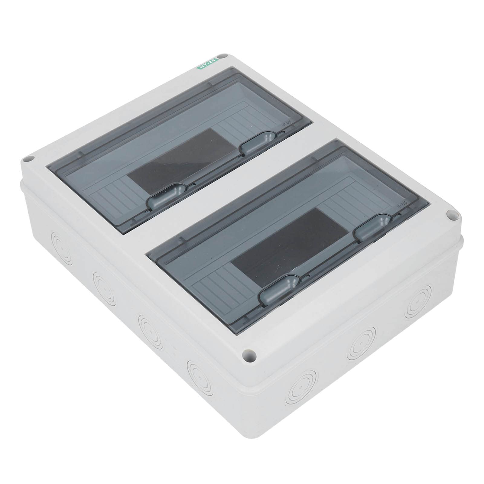 ABS Circuit Breaker Distribution Box with Built-in Guide Rail - Clamshell Open Mount Design for Home & Industrial Electrical Use - Perfect for Factories, Workshops & Power Distribution Panels