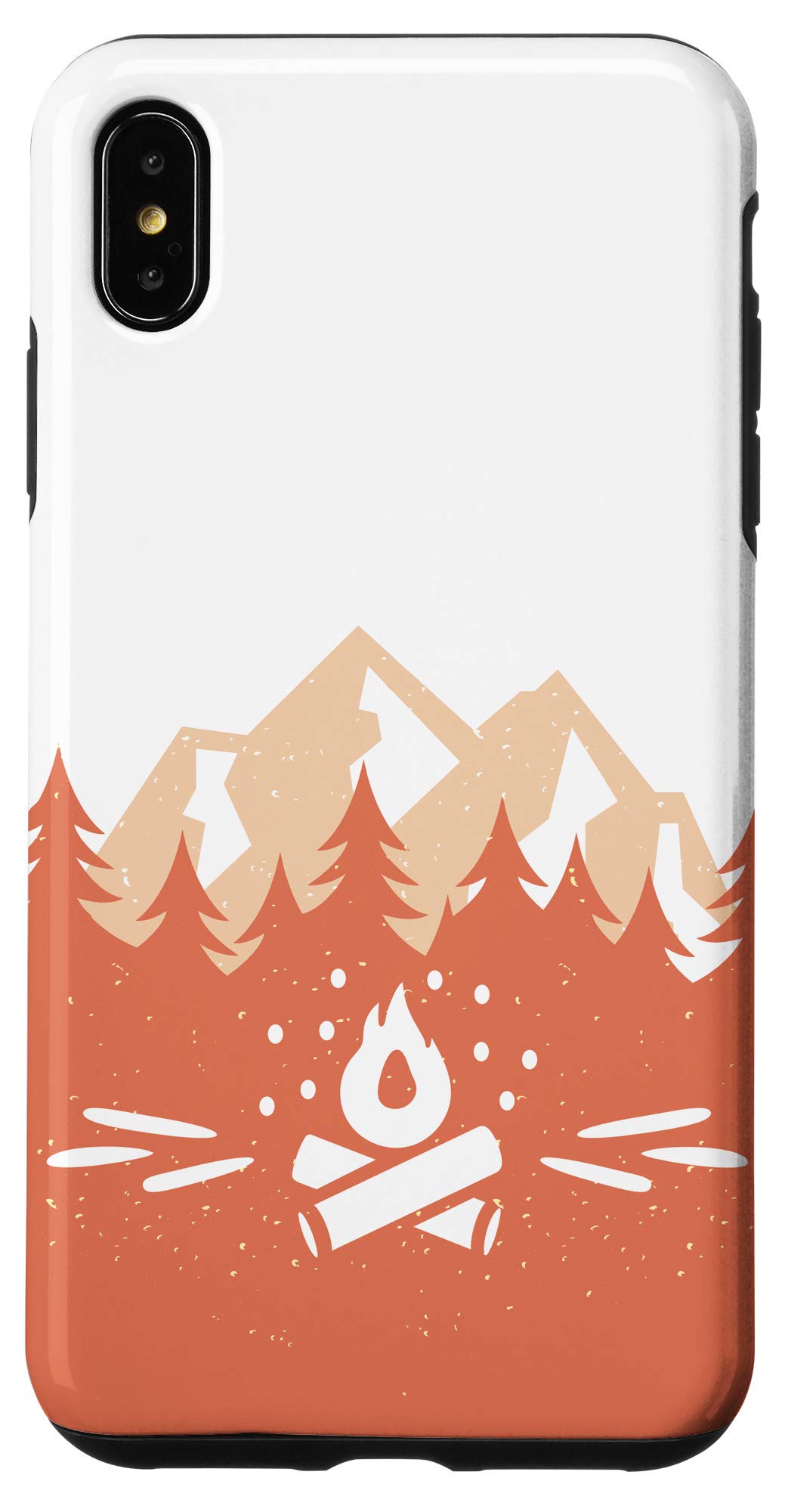 iPhone XS Max Case - Durable Campfire Mountain Design - Shockproof & Scratch-Resistant Phone Cover for Outdoor Camping, Hiking & Travel