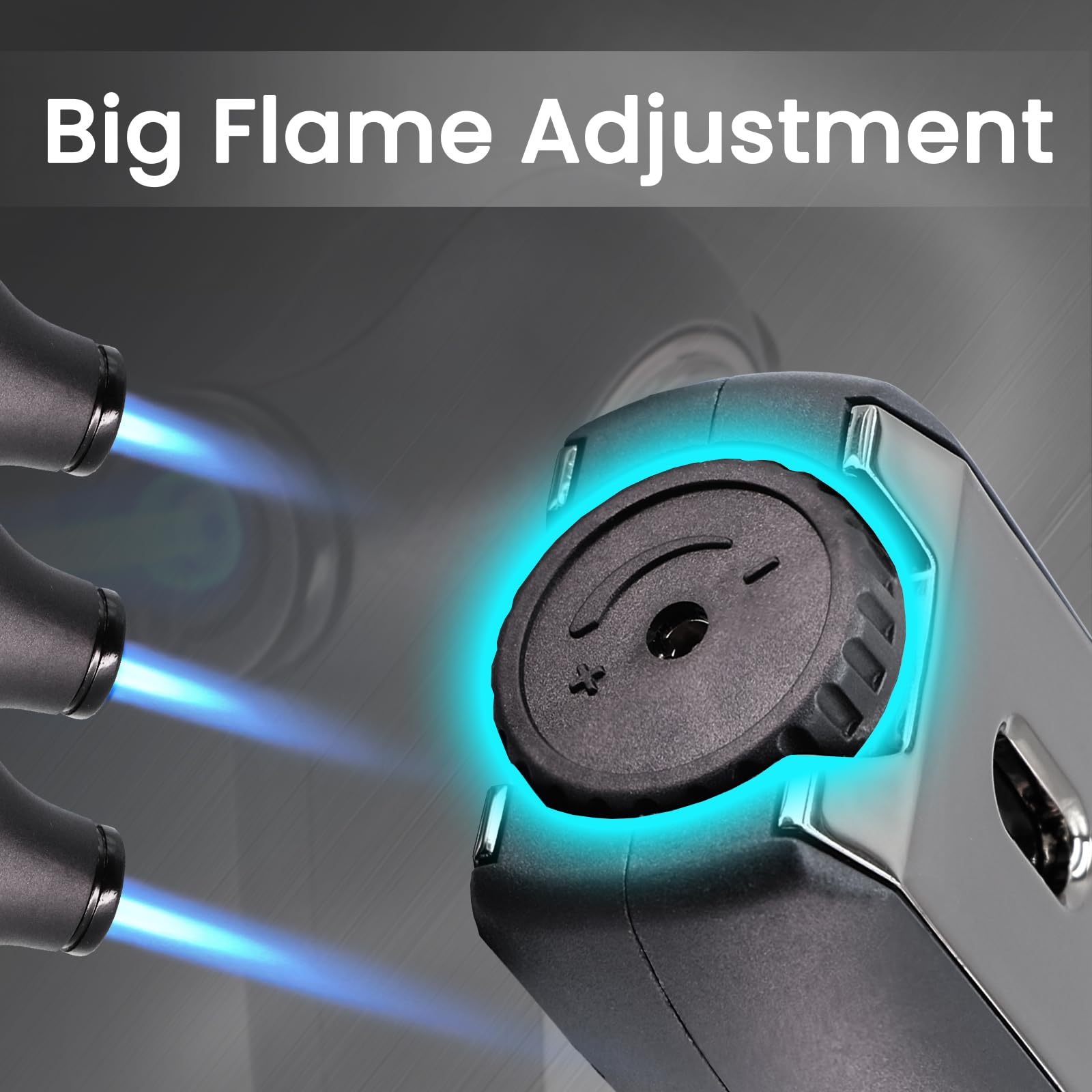 Urgrette 2 Pack Refillable Butane Torch Lighters - Windproof Single Jet Flame Adjustable Pocket Lighter for Men & Women | Perfect for Camping, BBQ, Grilling, Candle Lighting & Outdoor Activities (Fuel Not Included)