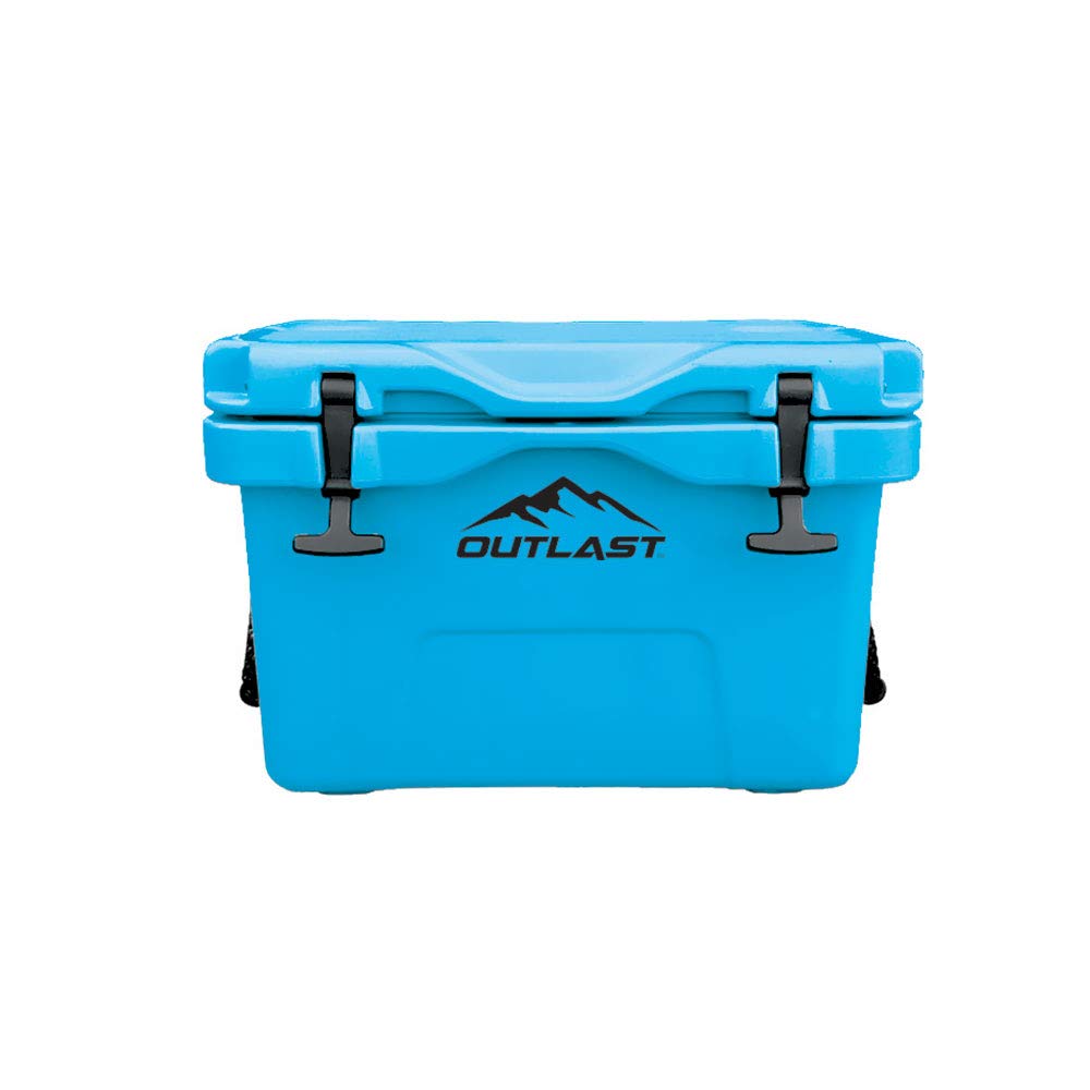 Outlast Life 26 Qt Rotomolded Premium Ice Cooler with Cutting Board & Divider - Heavy Duty Camping, Fishing, Tailgating & Outdoor Adventure Cooler