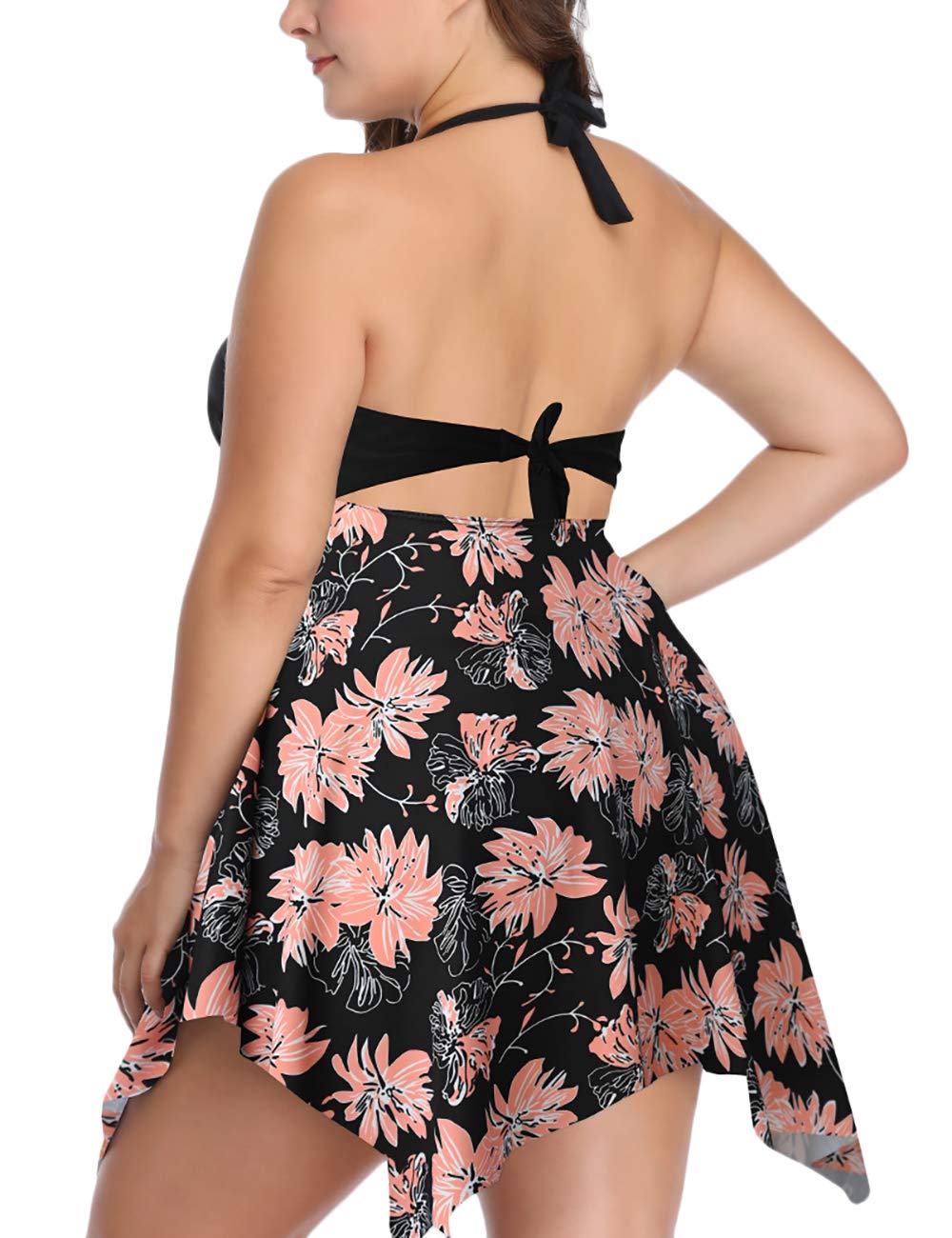 SEBOWEL Plus Size Tankini Swimsuits for Women - Two Piece Swim Dress with Flare Flowy Design, Comfortable Bathing Suits for Beach, Pool, Vacation & Summer Fun