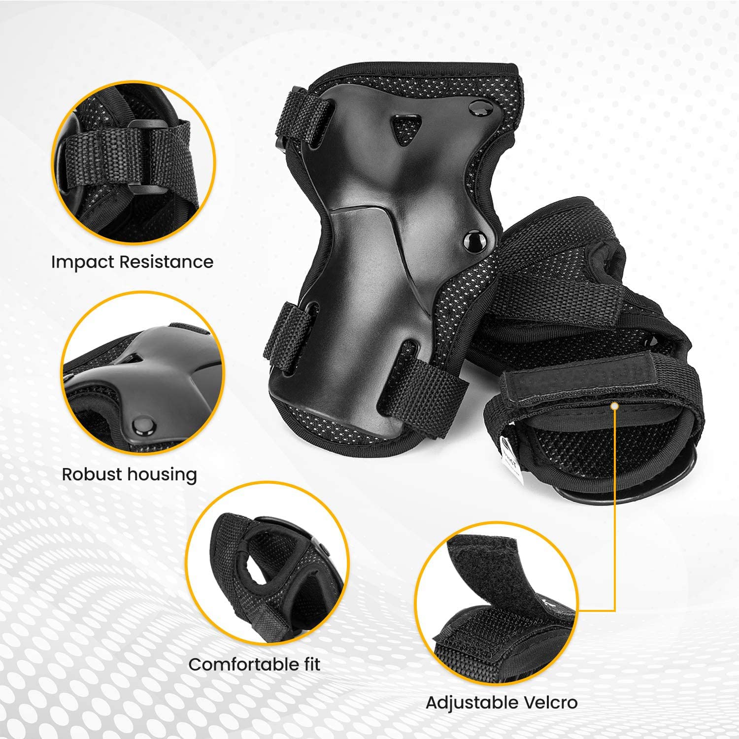 Adjustable Wrist Guards for Skating, Skiing, Biking & Scooter - Protective Palm Support Gloves for Men, Women, Teens & Adults - Sports Safety Gear for Injury Prevention (1 Pair) - Perfect for Skateboarding, Rollerblading, Snowboarding & Cycling Protection