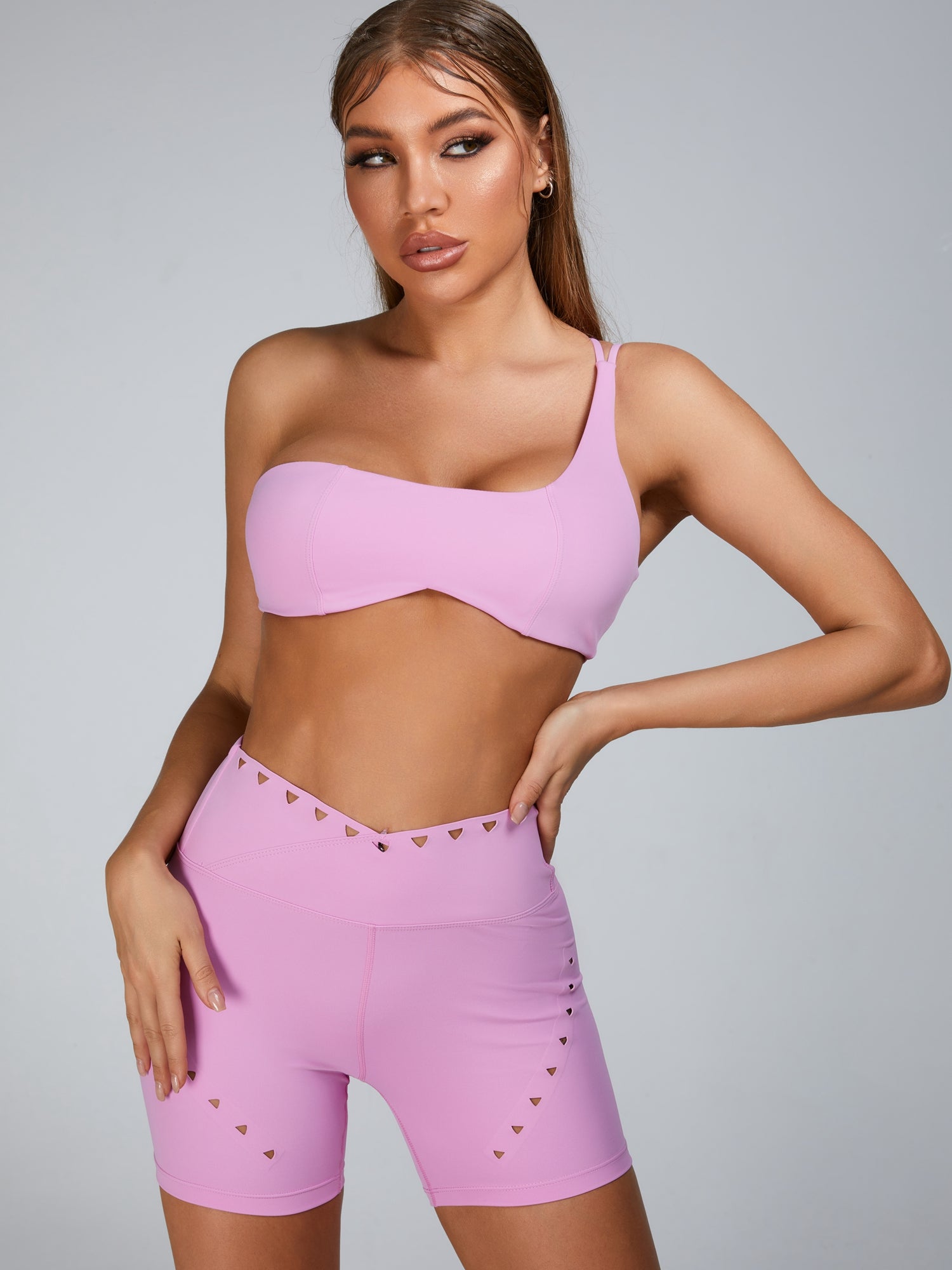 ZASUWA Women's High Waist V-Cut Spandex Booty Shorts for Gym, Workout & Yoga - Sexy & Comfortable Fitness Shorts for Women