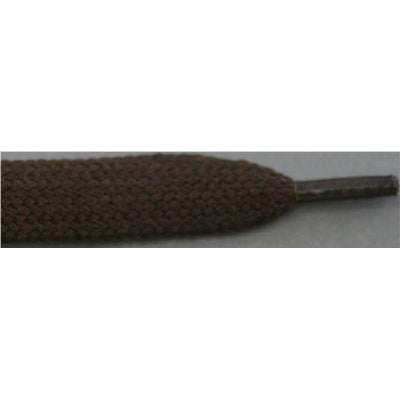 1/2 Inch Wide Flat Tubular Athletic Shoelaces - Brown (2 Pair Pack) - Durable & Non-Slip for Running, Basketball & Casual Shoes