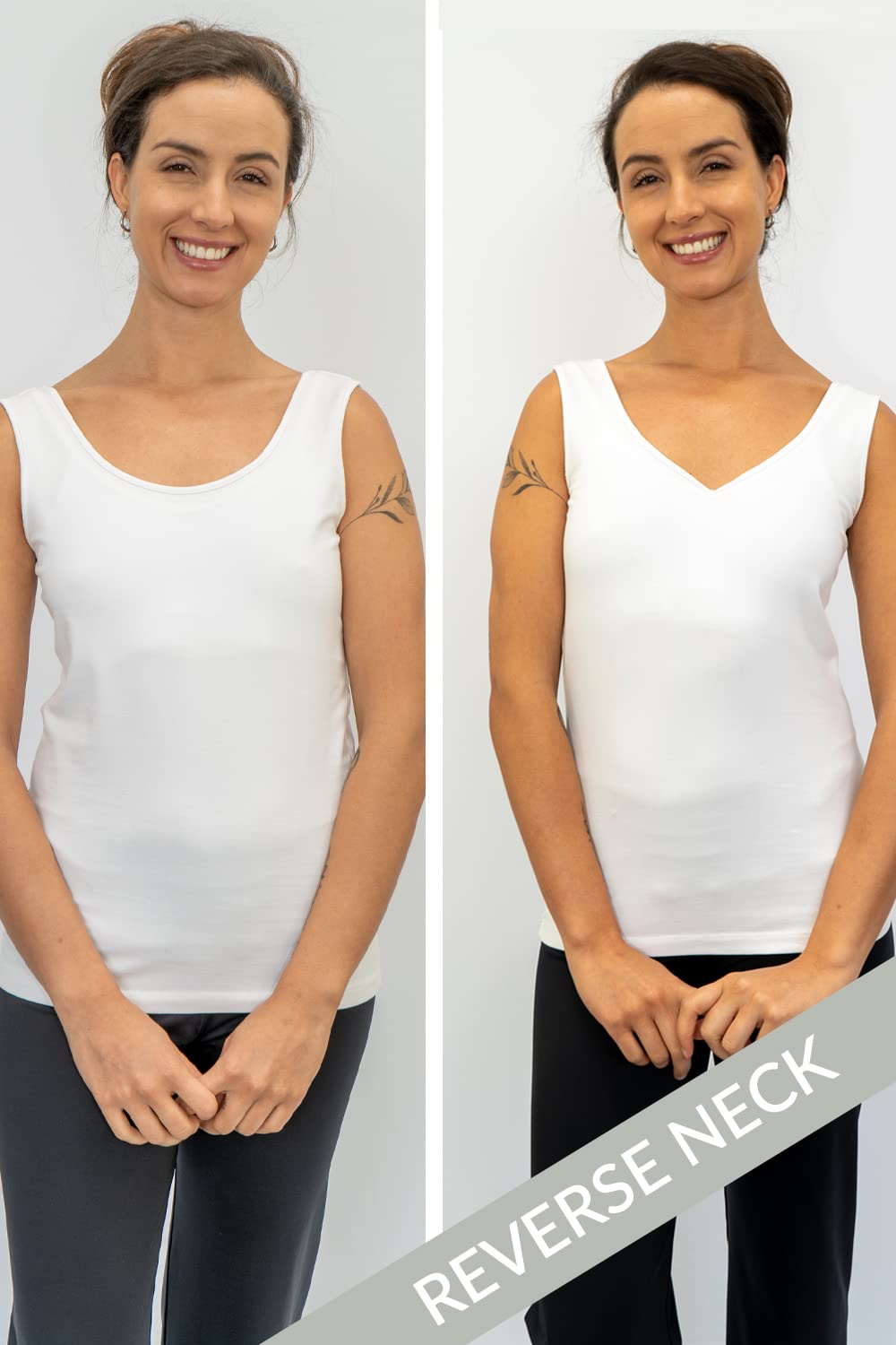 Organic Cotton Reversible 2-in-1 Tank Top for Women - Comfortable & Breathable Summer Wear for Yoga, Beach & Casual Outfits