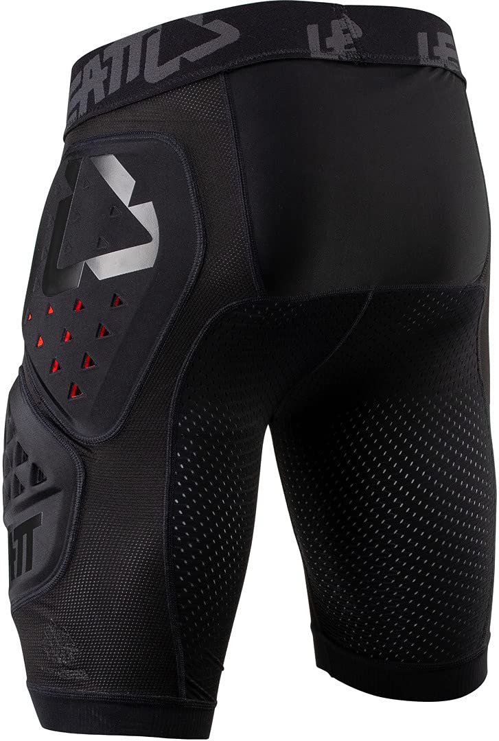 Leatt Impact Shorts 3DF 3.0 for Adults - Protective Bike Shorts for Mountain Biking & Motocross - Black (Large) - Durable Padding for Extreme Sports Safety
