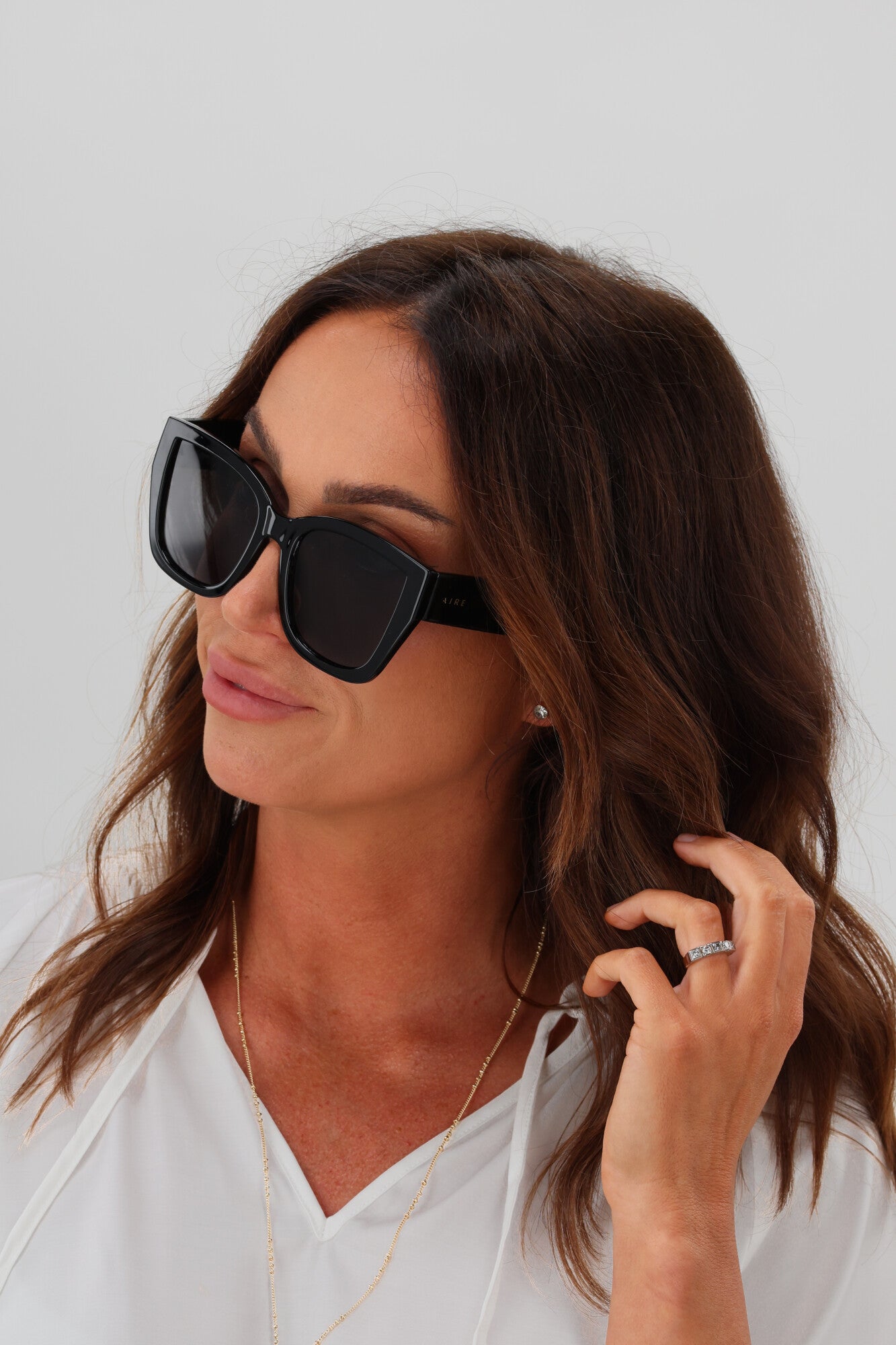 Aire Haedus Polarized Sunglasses for Men & Women - UV Protection, Lightweight & Stylish Black Frame - Perfect for Driving, Beach, and Outdoor Activities