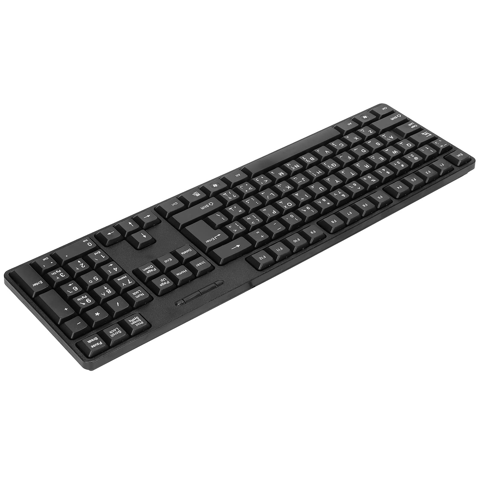 Mechanical Gaming Keyboard with Ergonomic Design - Arabic & English Layout, USB Wired for PC & Laptop, Plug & Play - Perfect for Gaming, Typing & Office Work