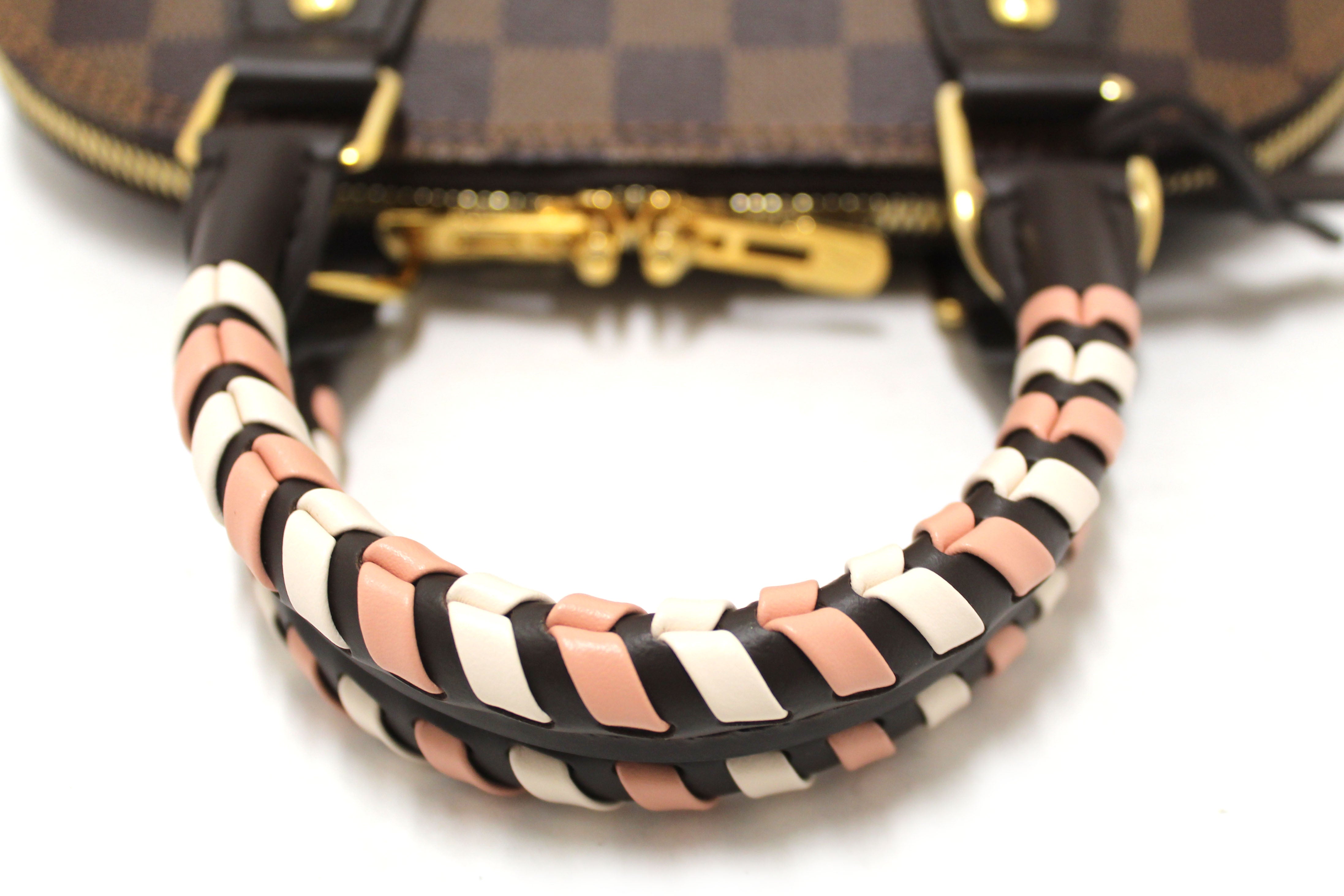 Authentic Louis Vuitton Damier Ebene Braided Alma BB Handbag - Luxury Crossbody Bag for Women, Perfect for Work, Travel & Evening Events