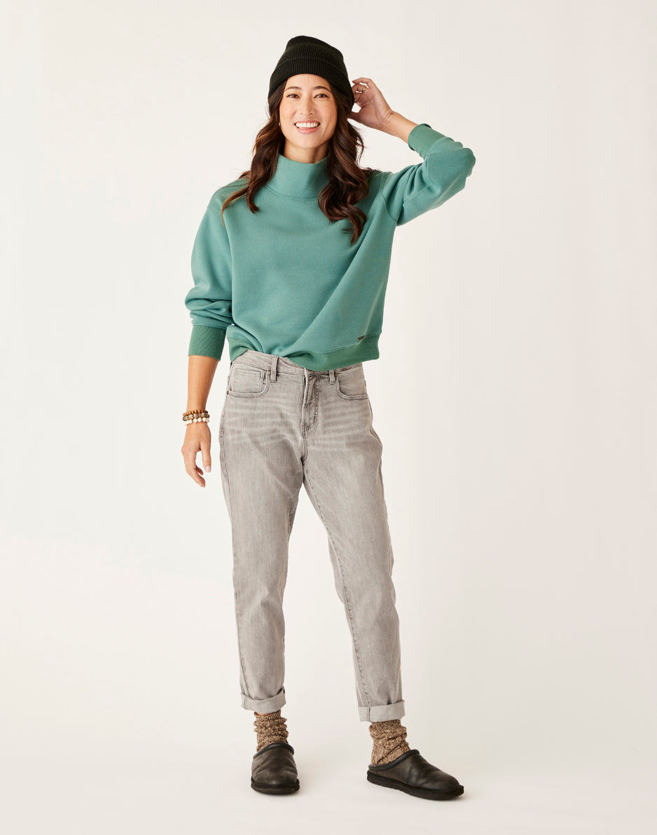 Lennox Fleece Top for Women - Soft & Warm Forest Green Pullover - Perfect for Hiking, Camping & Outdoor Adventures