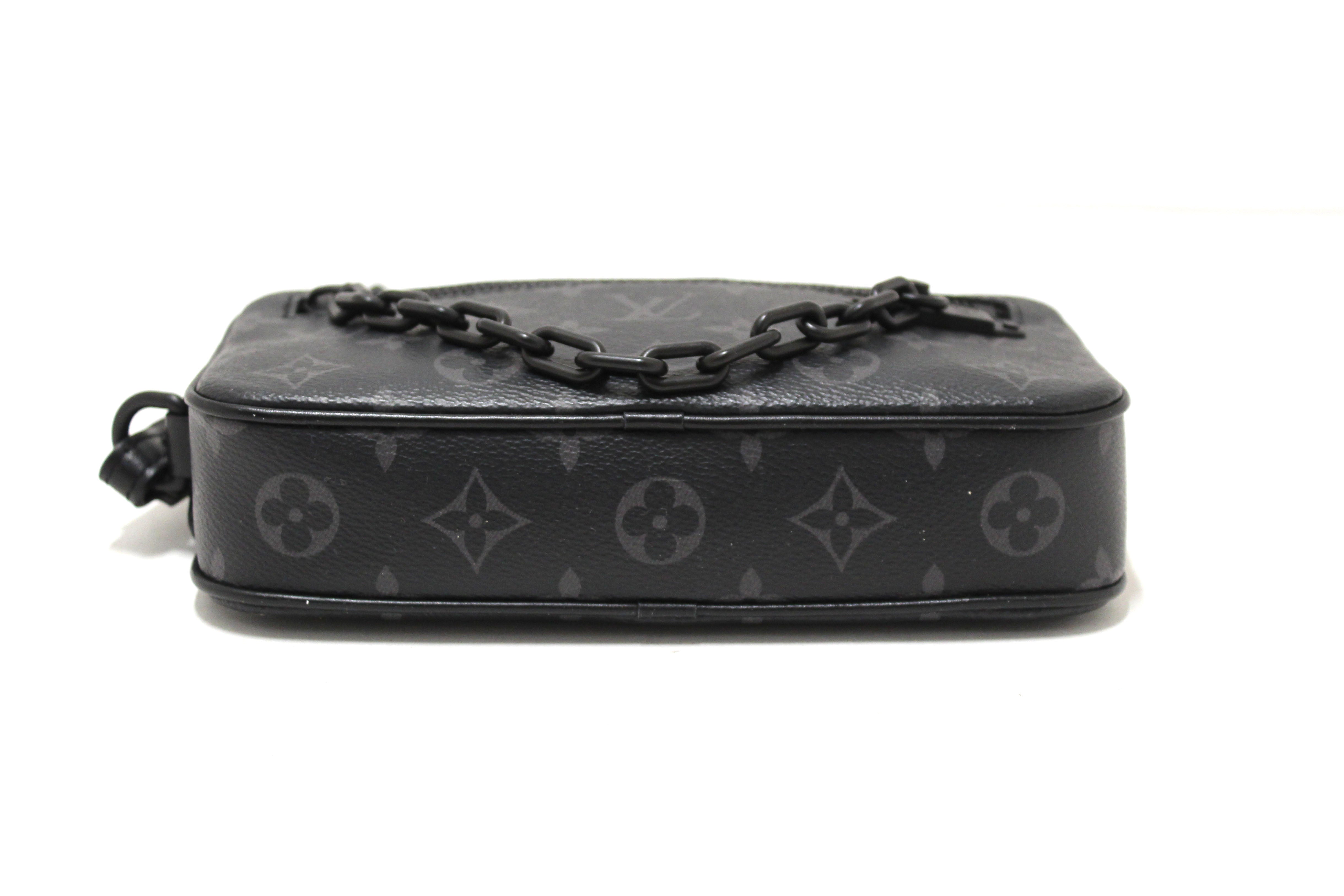 Authentic Louis Vuitton Monogram Eclipse Volga Pochette Clutch Bag - Luxury Designer Crossbody Wallet for Women | Perfect for Evening Parties, Date Nights & Special Occasions