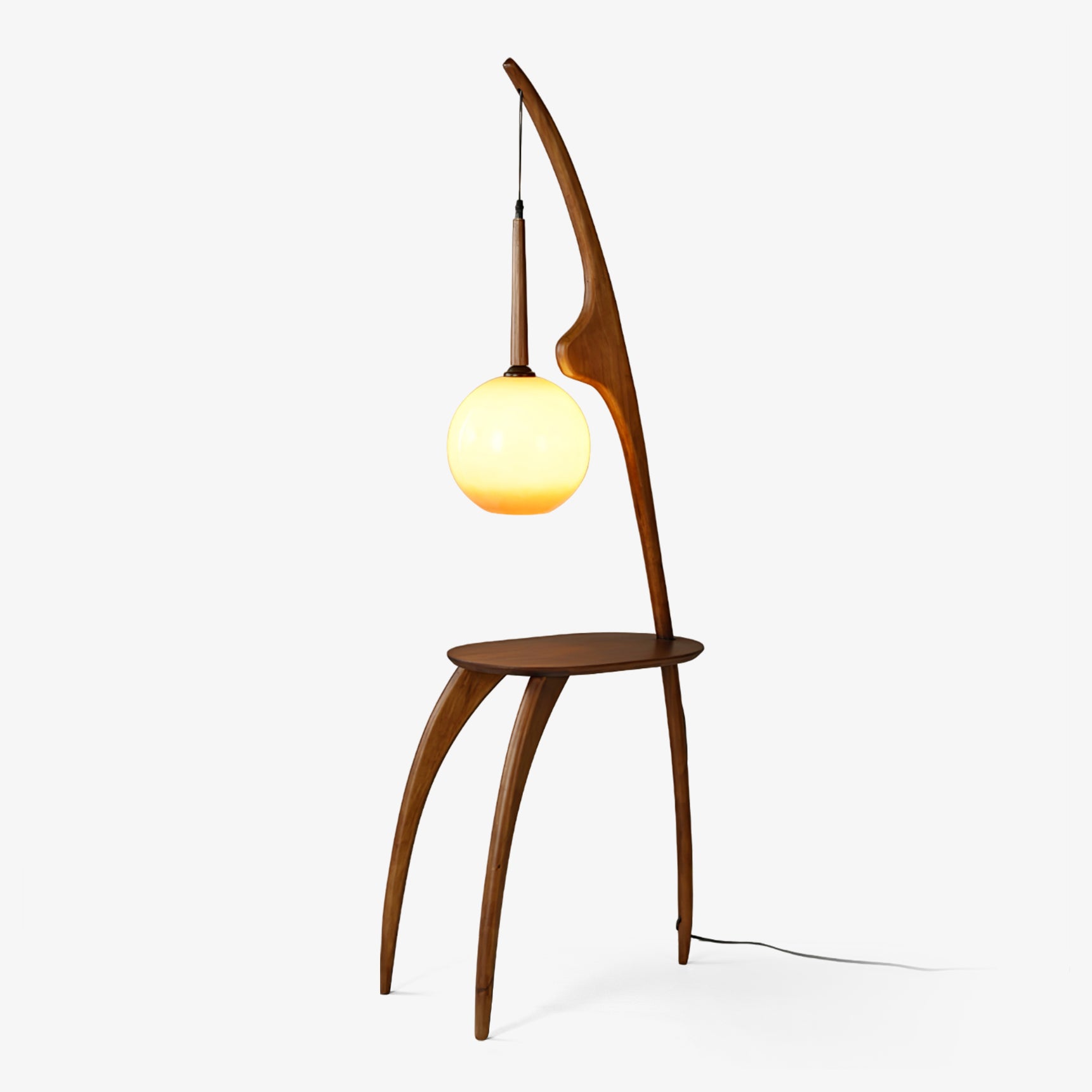 Modern Curved Mantis Arm Floor Lamp - Adjustable LED Reading Light for Living Room, Bedroom & Office - Perfect for Reading, Working & Relaxing