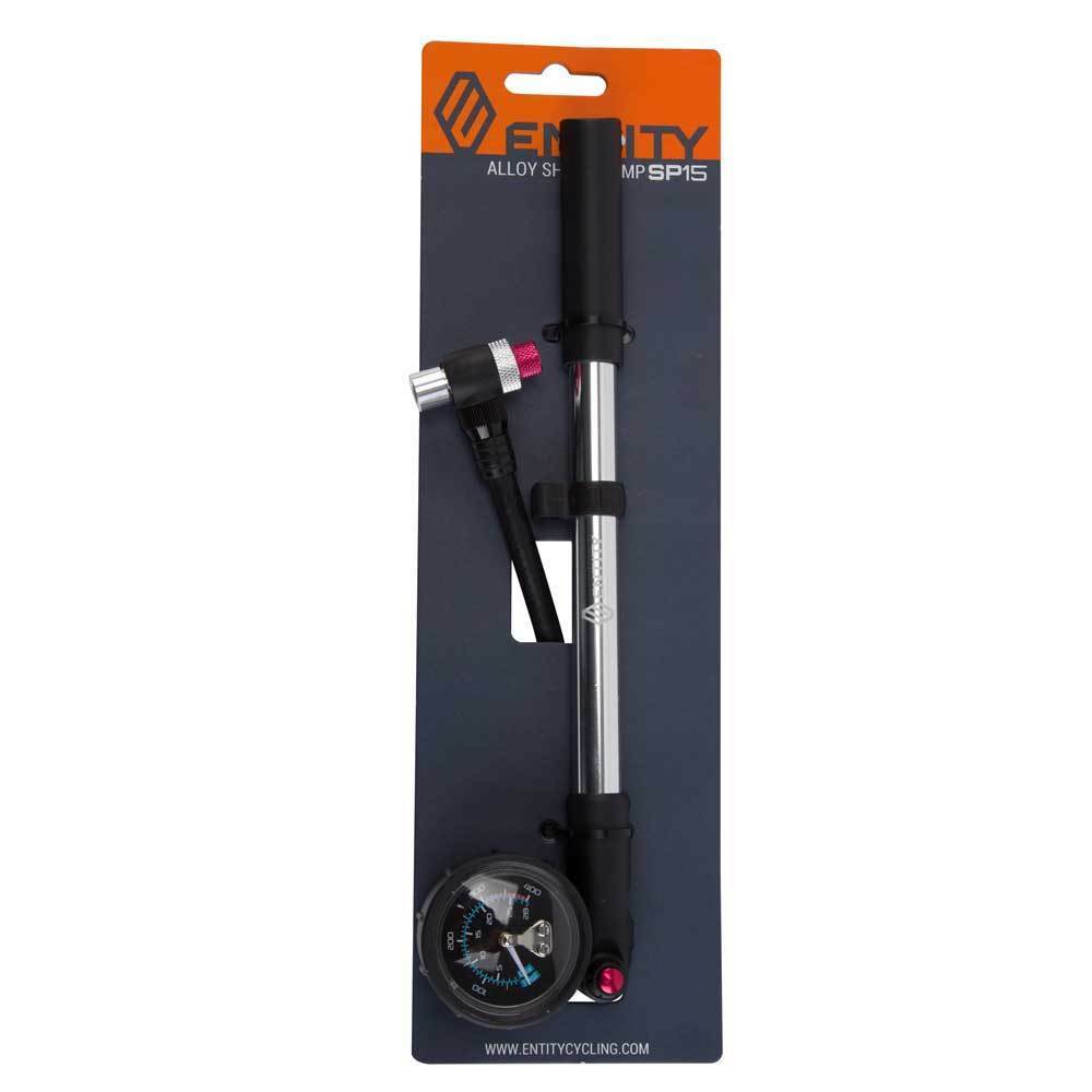 High Pressure Bicycle Shock Pump with Gauge - MTB & Mountain Bike Suspension Fork Air Pump for Precise PSI Adjustment - Perfect for Trail Riding & Off-Road Cycling