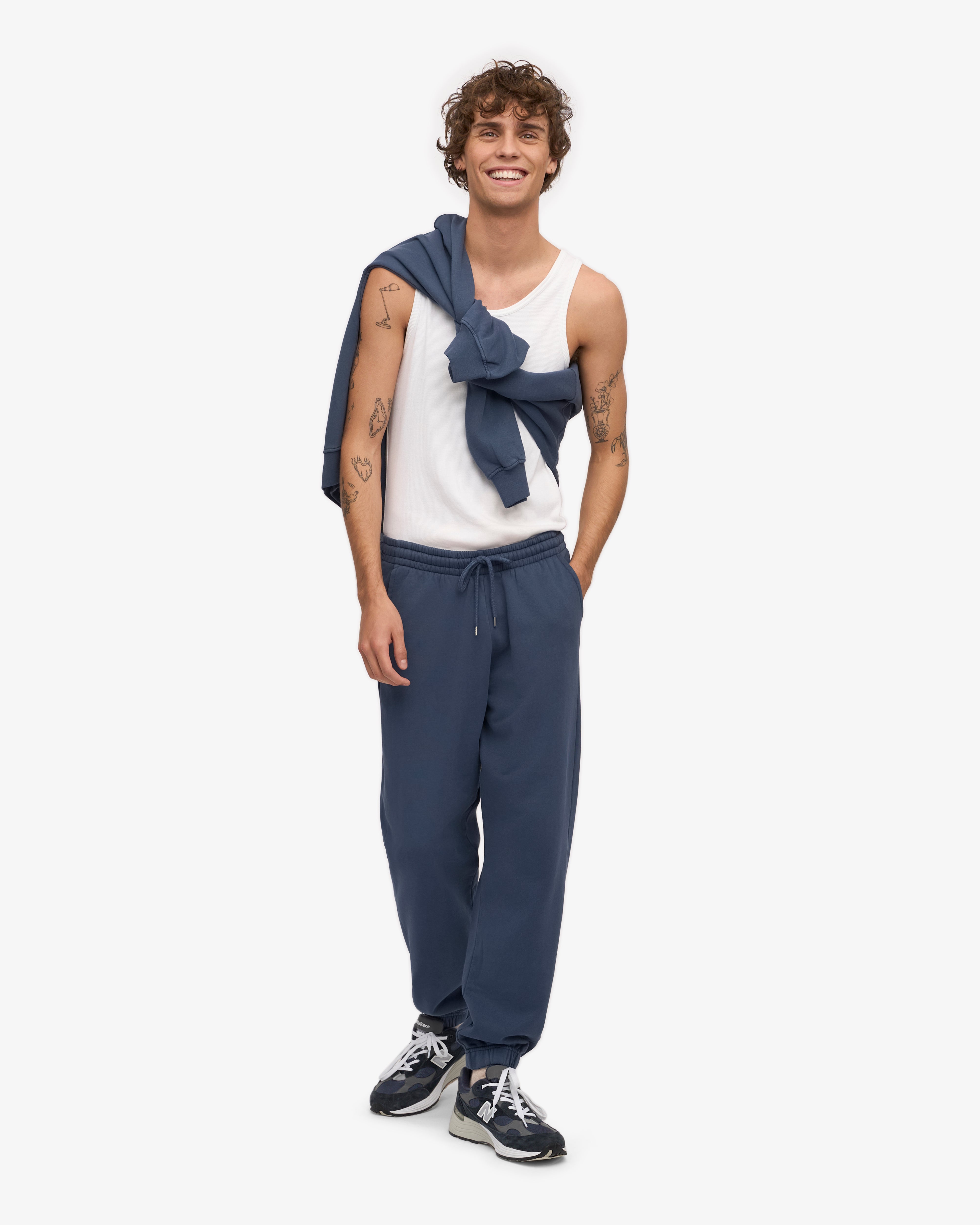 Organic Cotton Sweatpants for Women - Soft & Comfortable Petrol Blue Joggers - Perfect for Yoga, Running & Lounge Wear