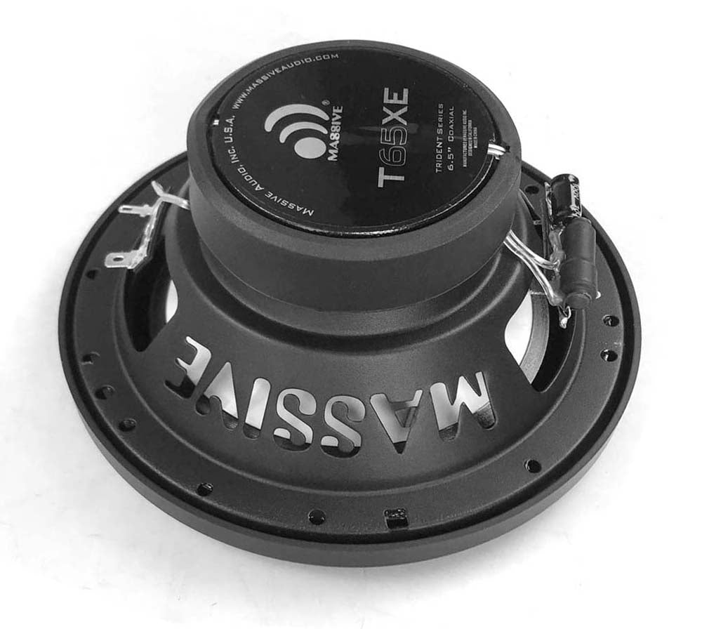 6.5 Inch 80 Watt Marine Coaxial LED Speakers - Waterproof Boat Audio System for Outdoor & Marine Use (Pair) - Perfect for Boats, Yachts, and Water Sports