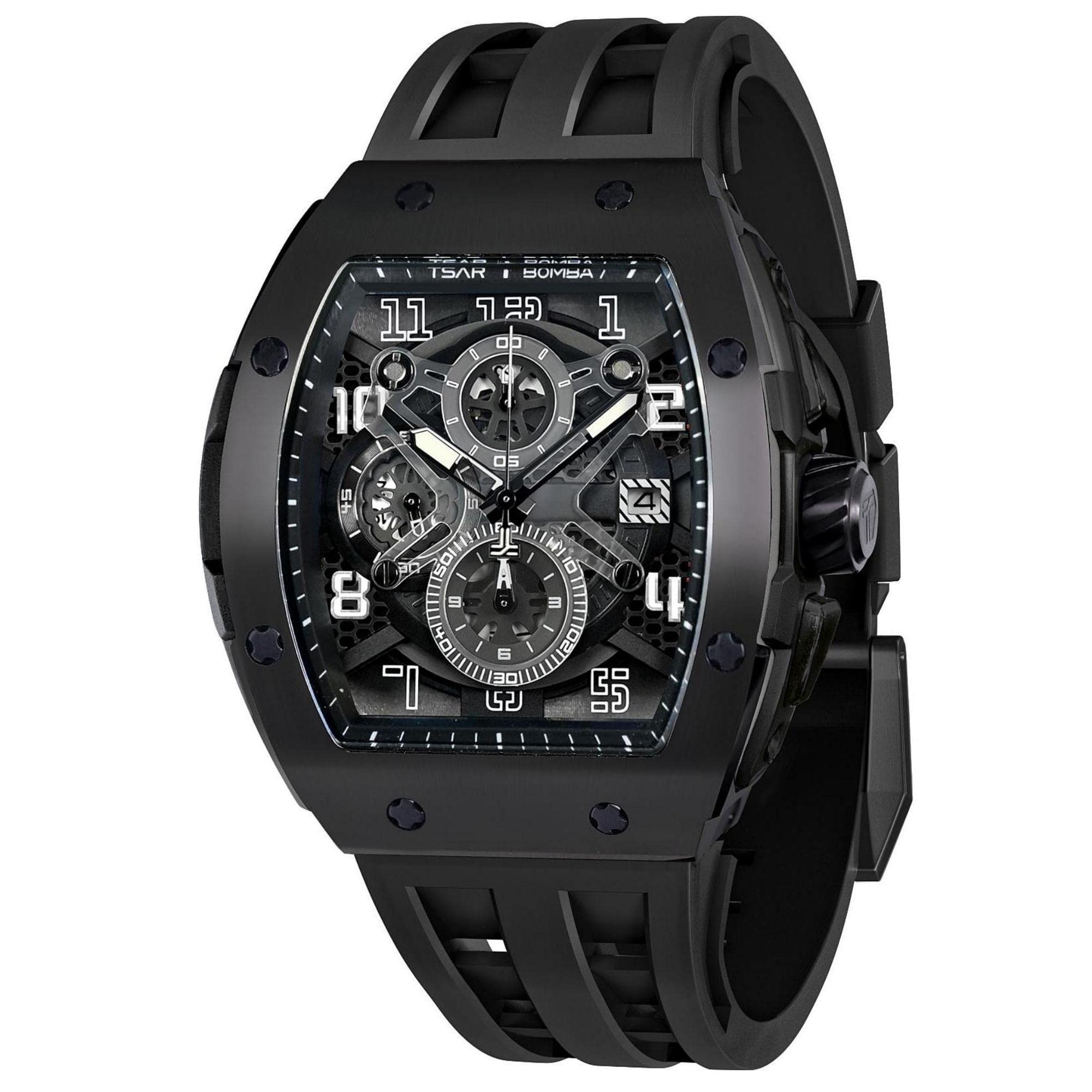 TSAR BOMBA Men's Luxury Watch - 50M Waterproof, Japanese Quartz Chronograph for Business & Sports
