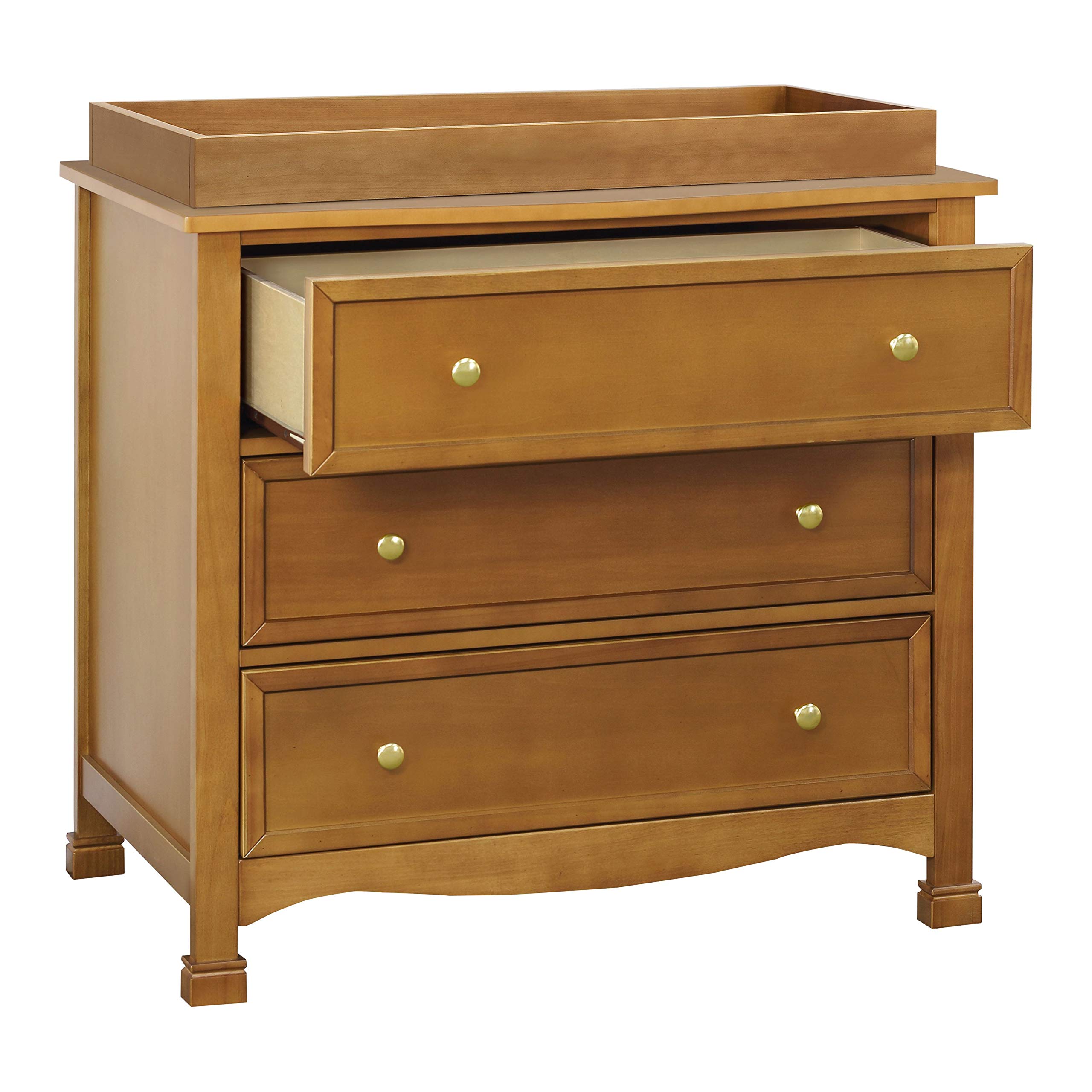 DaVinci Kalani 3-Drawer Chestnut Wood Dresser - Stylish Nursery & Bedroom Storage Furniture for Baby Clothes, Toys & Essentials