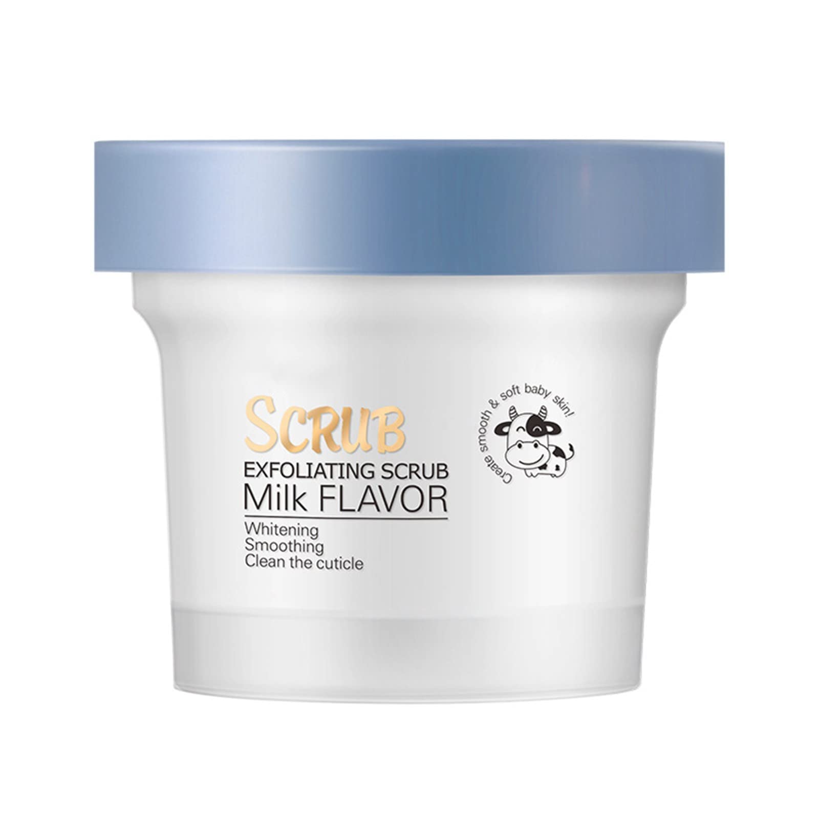 Exfoliating Body Scrub for Smooth Skin - Milk & Nourishing Formula for All Skin Types - 100g/3.5 Oz - Perfect for Dry Skin & Post-Shave Care - UmR199