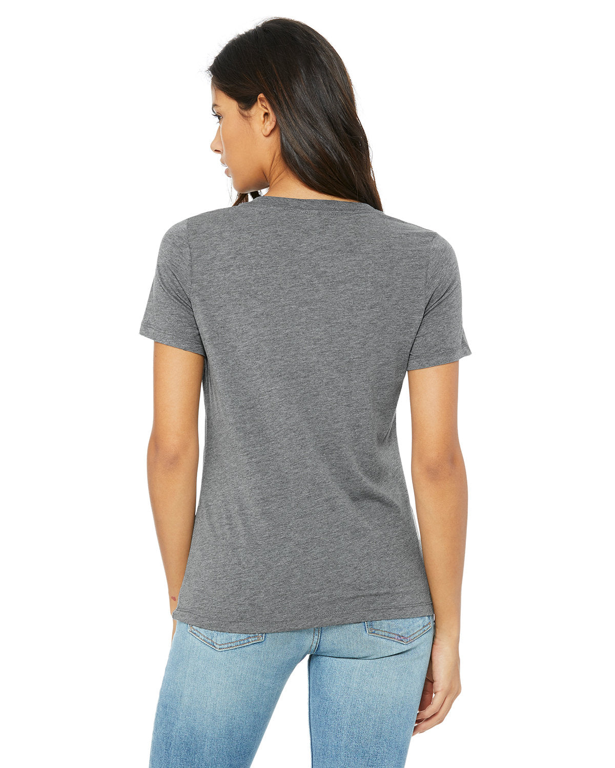 Bella + Canvas 6415 Women's Relaxed Tri-Blend V-Neck T-Shirt - Soft & Comfortable Casual Tee for Everyday Wear, Workouts, and Layering