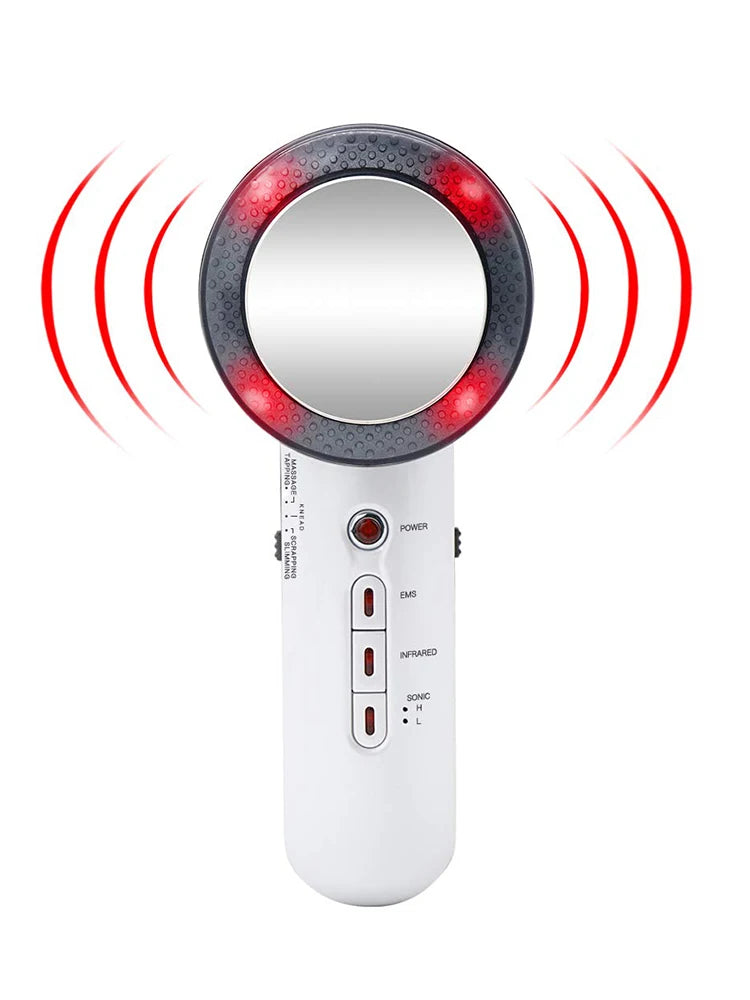 Professional Ultrasound Cavitation & EMS Fat Burner Machine - Body Slimming Massager for Weight Loss, Anti-Cellulite Treatment with Galvanic Infrared Technology | Home Use & Spa Treatment for Tummy, Arms, Thighs