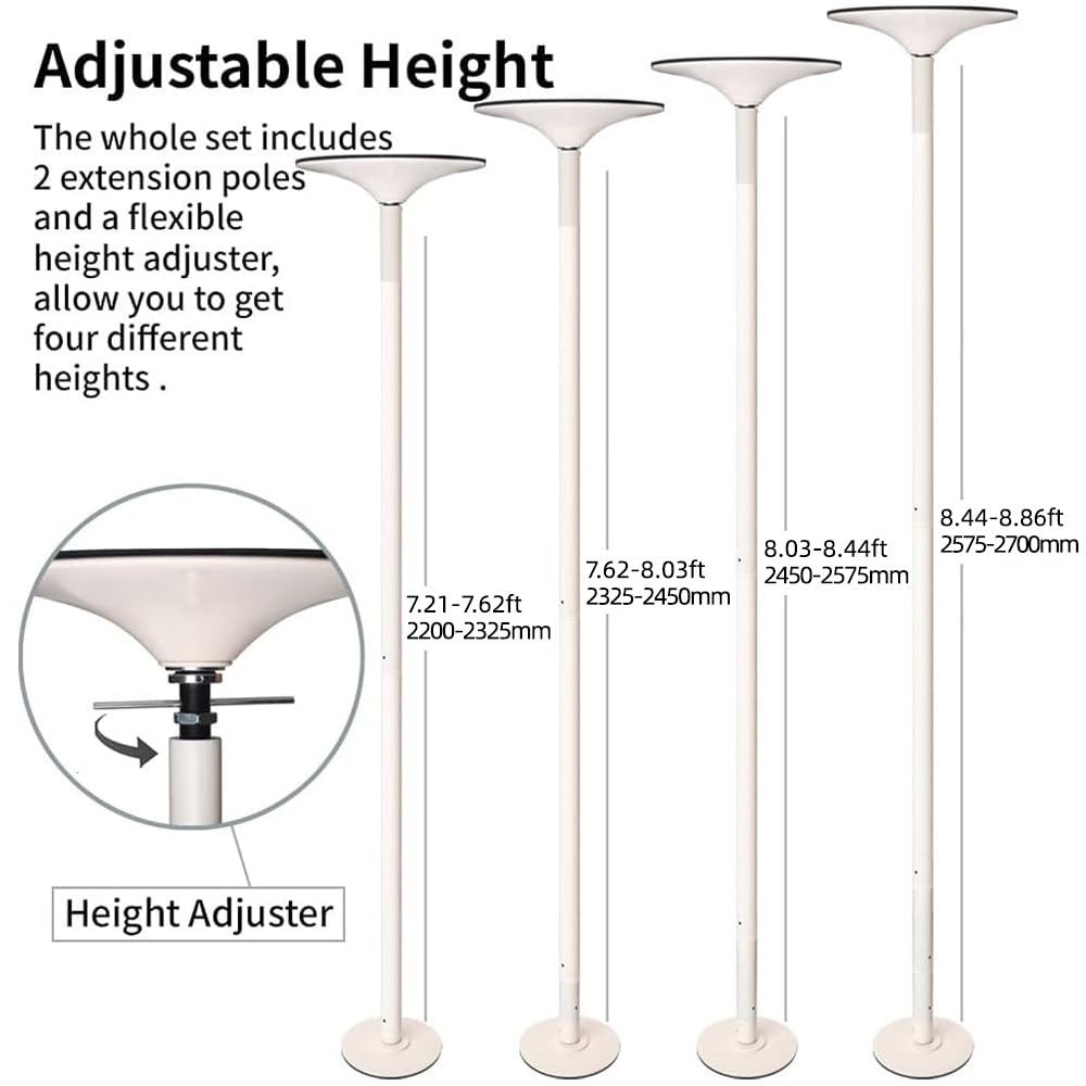 45mm Spinning Portable Dance Pole for Home - Extendable Pole Dancing Kit for Bedroom, Studio & Fitness, Perfect for Beginners & Professionals