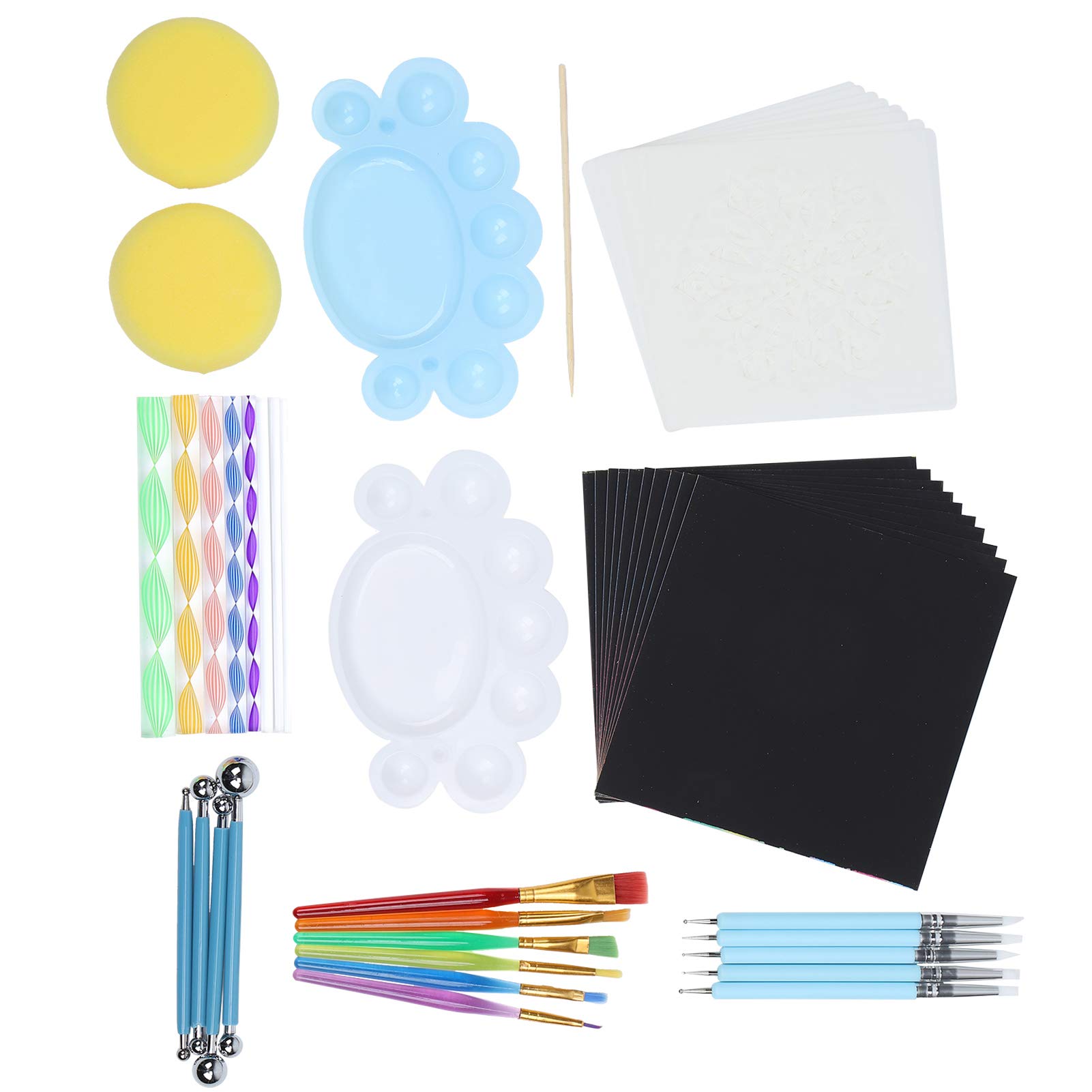47Pcs Mandala Dotting Tools Set - Durable Rock Painting Kit for Art Design & DIY Crafts | Perfect for Canvas, Stone, Glass & Ceramic Decorations